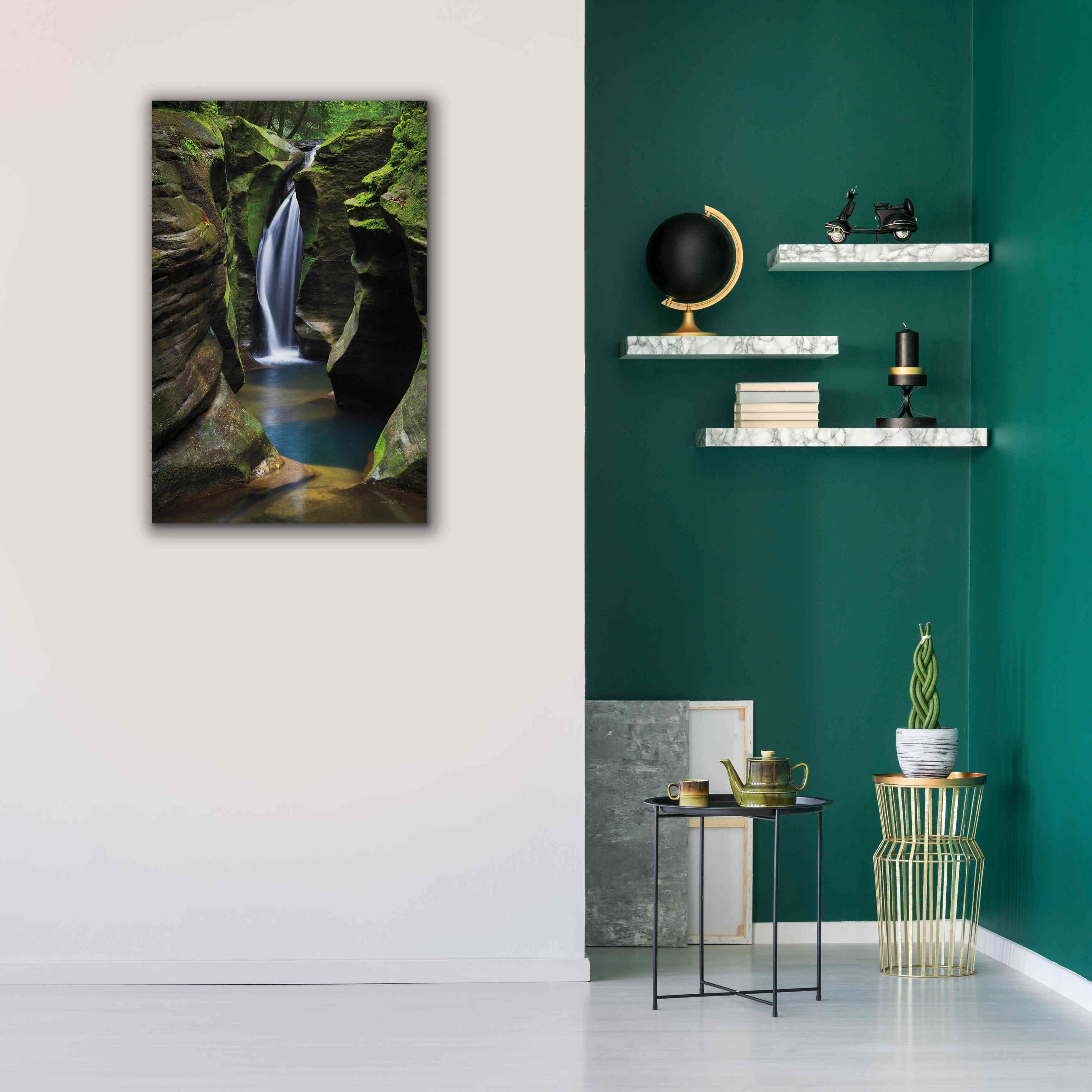 'Corkscrew Falls Ohio' by Alan Majchrowicz,Giclee Canvas Wall Art,26x40