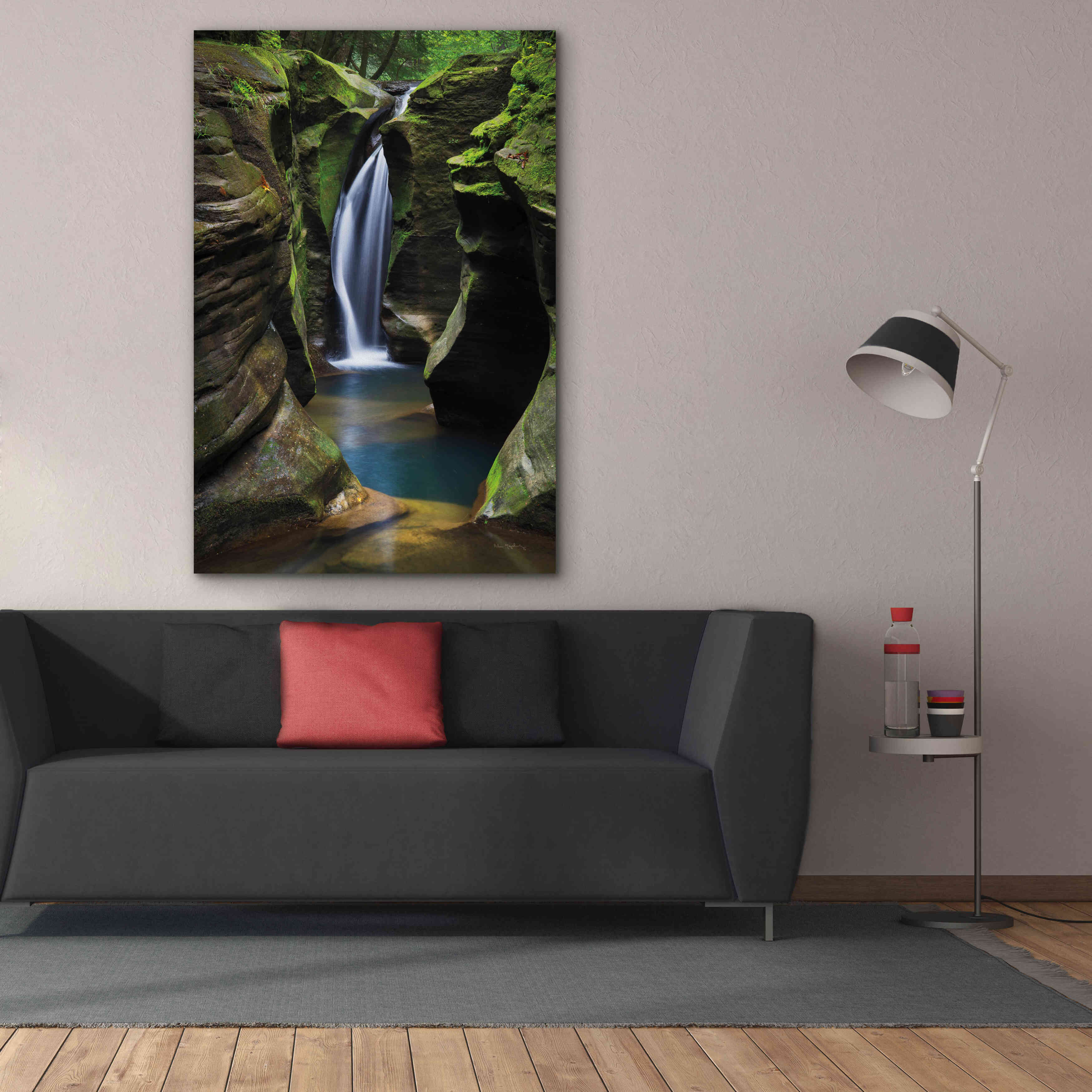 'Corkscrew Falls Ohio' by Alan Majchrowicz,Giclee Canvas Wall Art,40x60