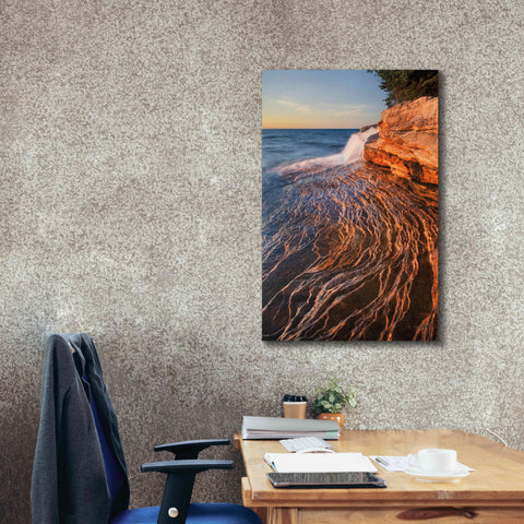 Image of 'Pictured Rocks Michigan I' by Alan Majchrowicz,Giclee Canvas Wall Art,26x40