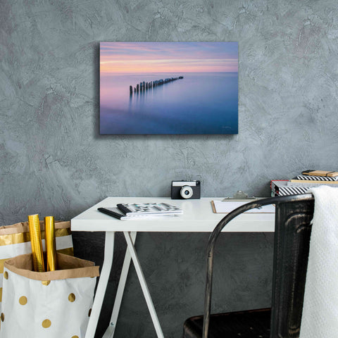 Image of 'Lake Superior Old Pier IV' by Alan Majchrowicz,Giclee Canvas Wall Art,18x12