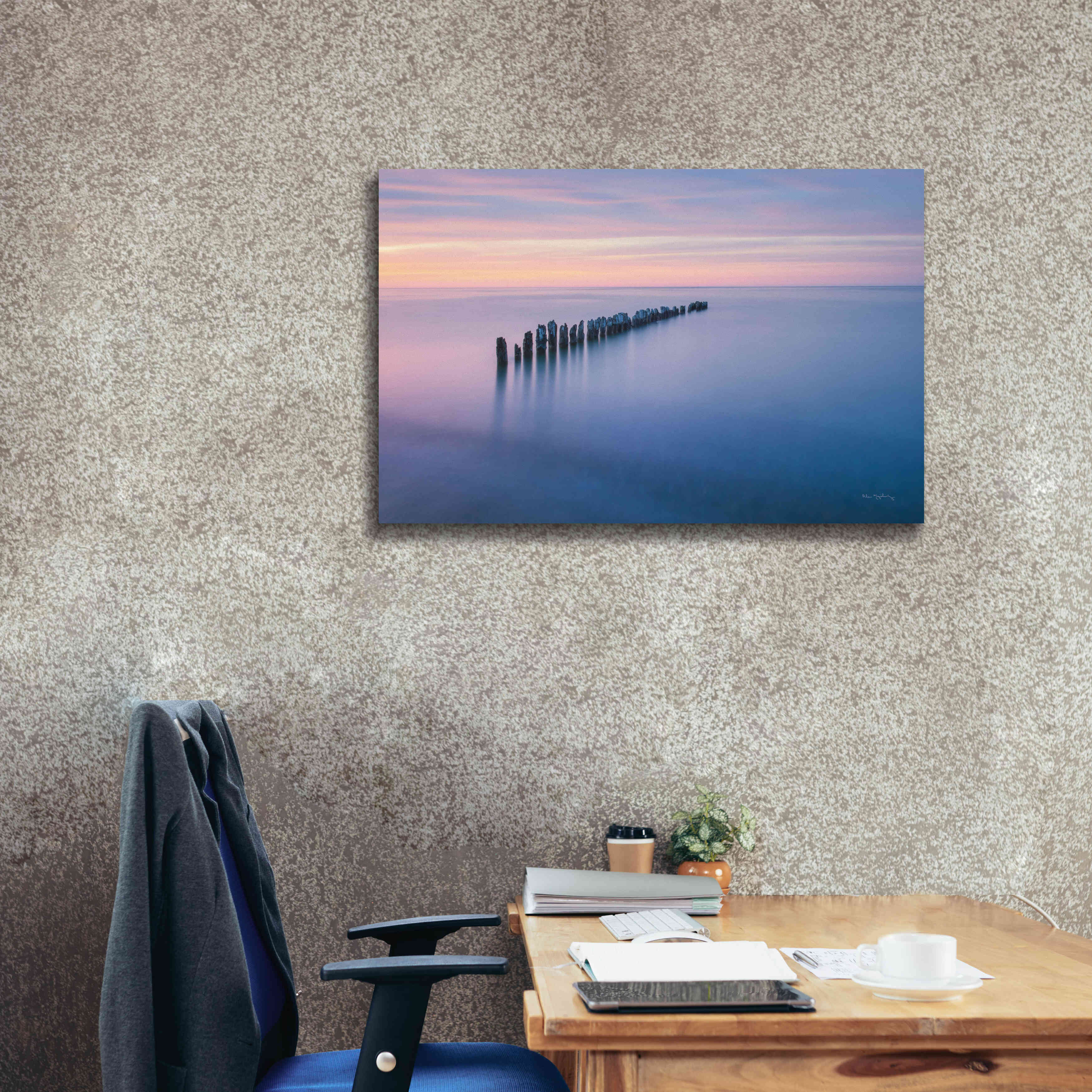 'Lake Superior Old Pier IV' by Alan Majchrowicz,Giclee Canvas Wall Art,40x26