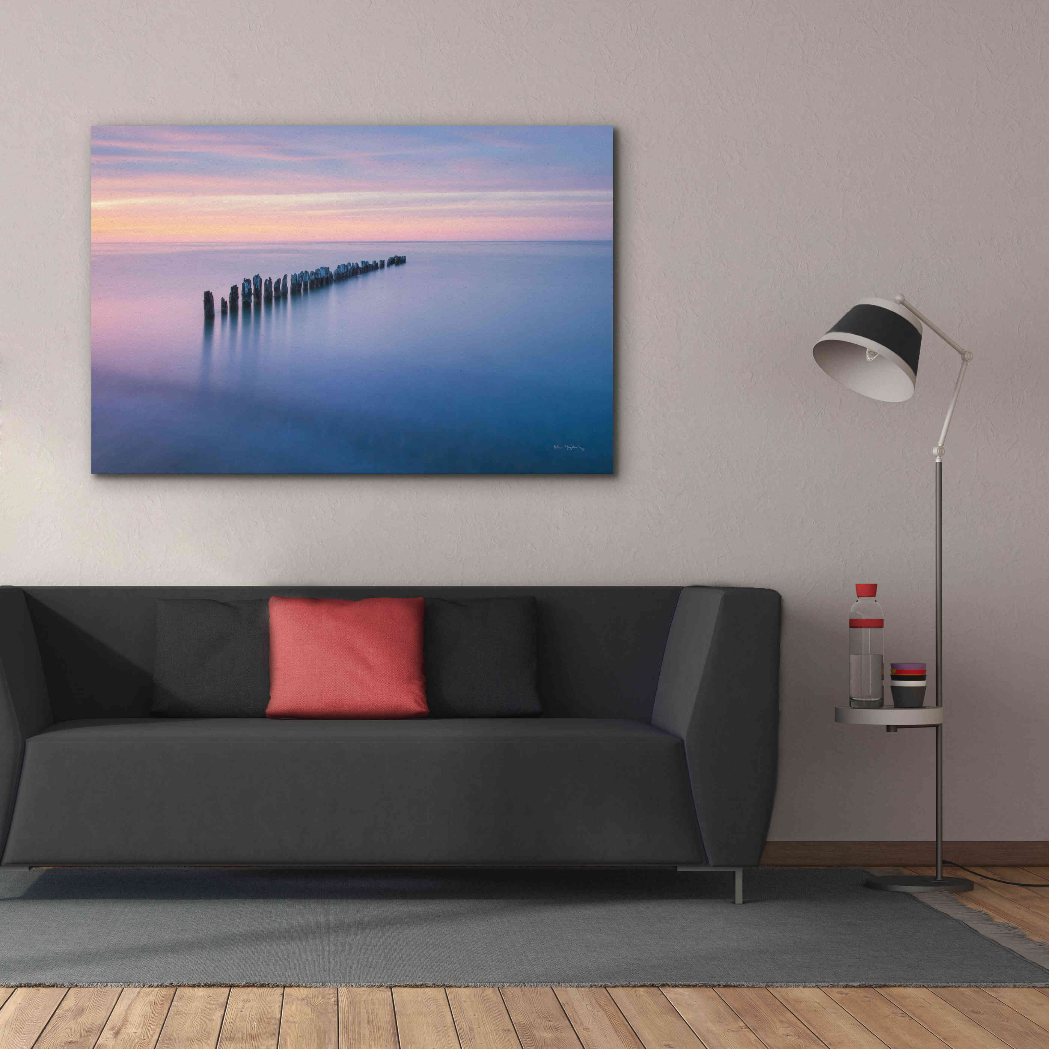 'Lake Superior Old Pier IV' by Alan Majchrowicz,Giclee Canvas Wall Art,60x40