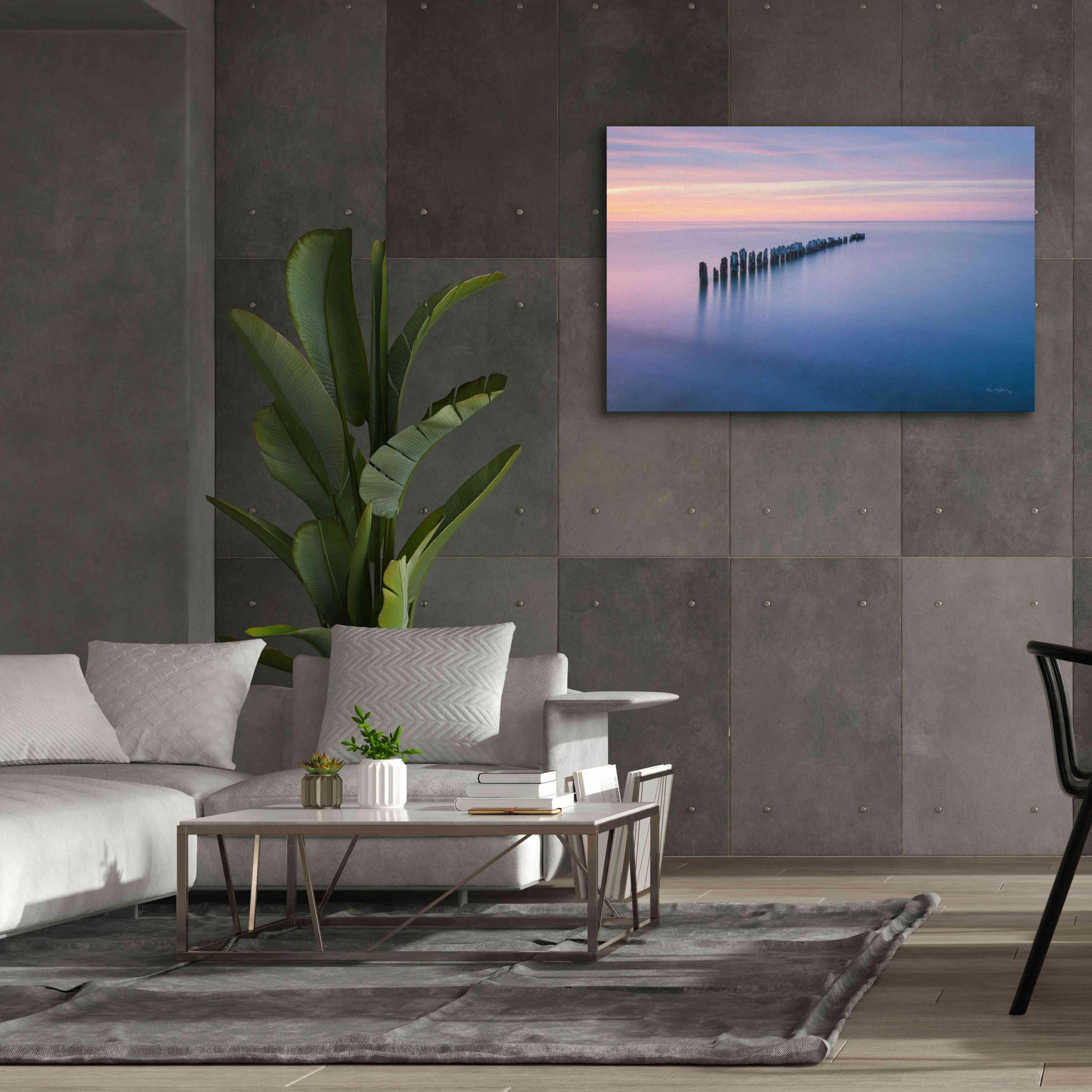 'Lake Superior Old Pier IV' by Alan Majchrowicz,Giclee Canvas Wall Art,60x40