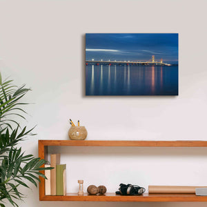 'Mackinac Bridge' by Alan Majchrowicz,Giclee Canvas Wall Art,18x12