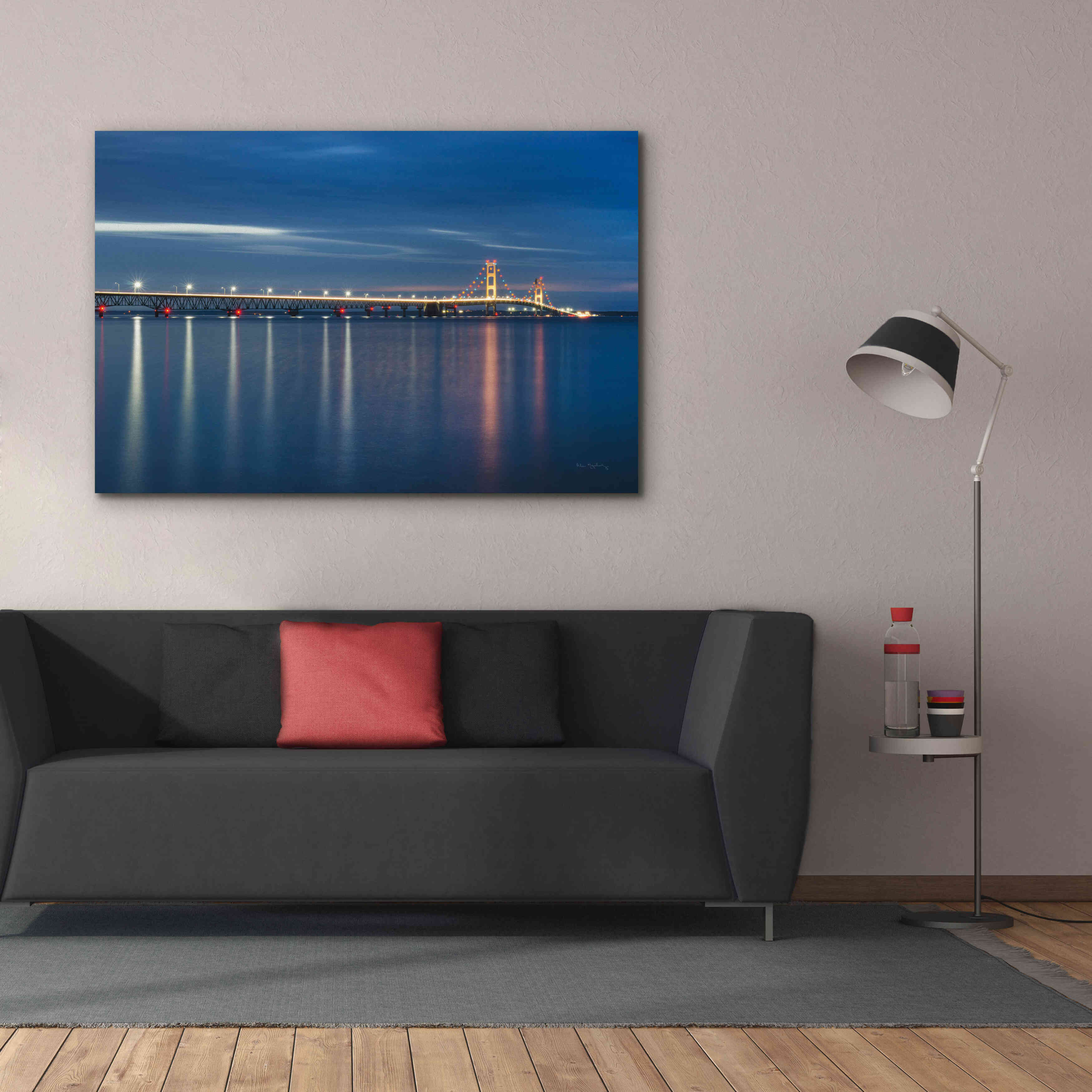 'Mackinac Bridge' by Alan Majchrowicz,Giclee Canvas Wall Art,60x40