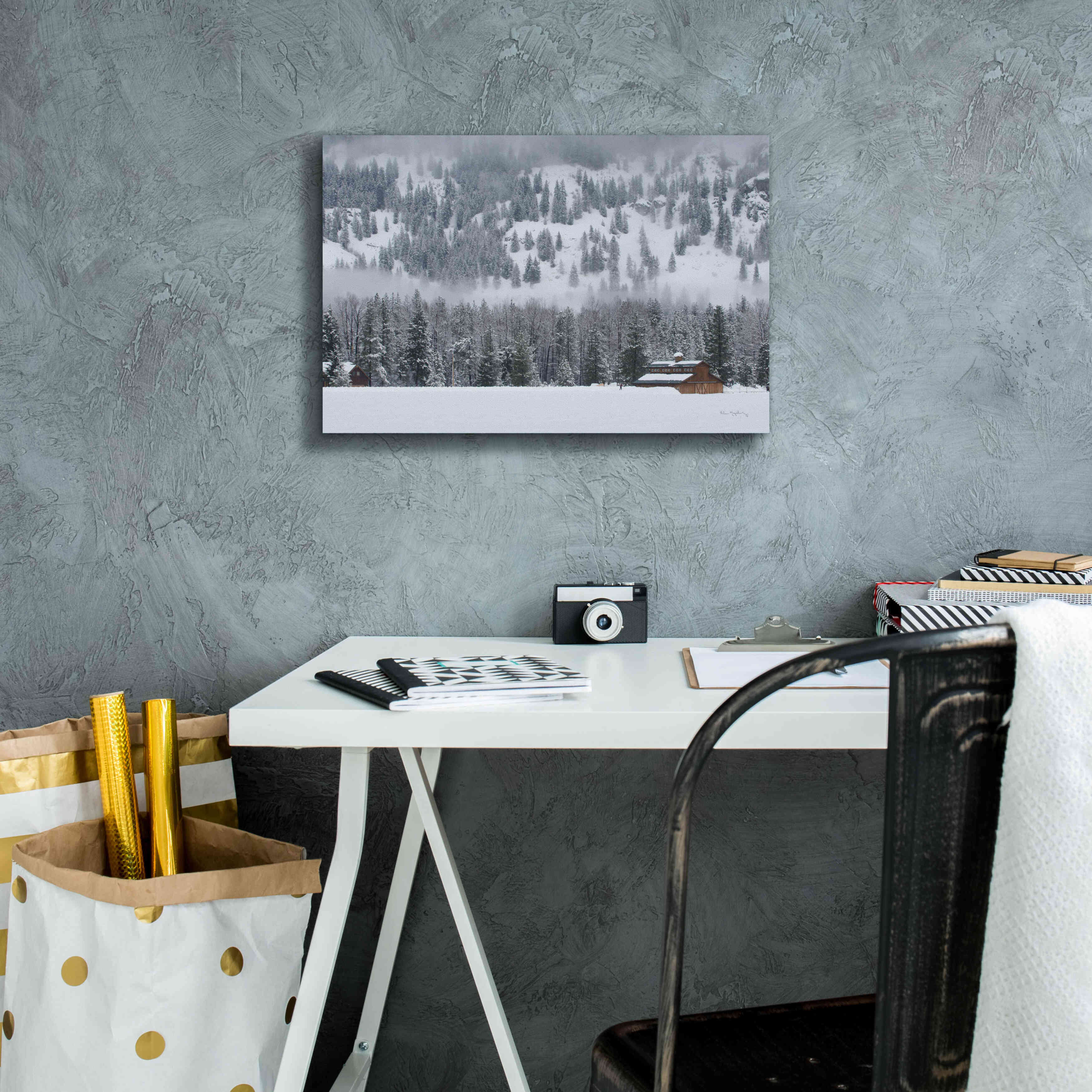 'Methow Valley Barn' by Alan Majchrowicz,Giclee Canvas Wall Art,18x12