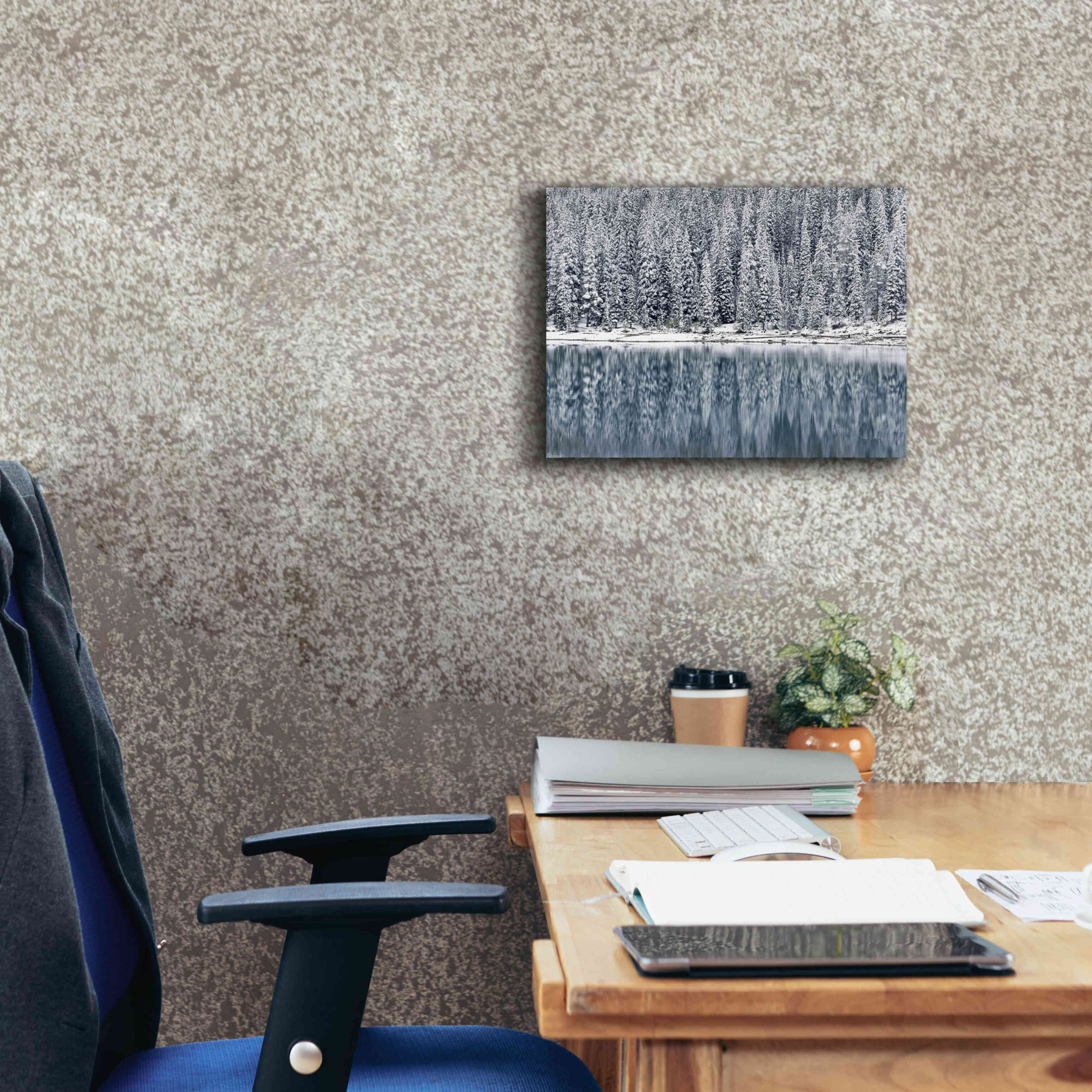 'Winter Reflections' by Alan Majchrowicz,Giclee Canvas Wall Art,16x12