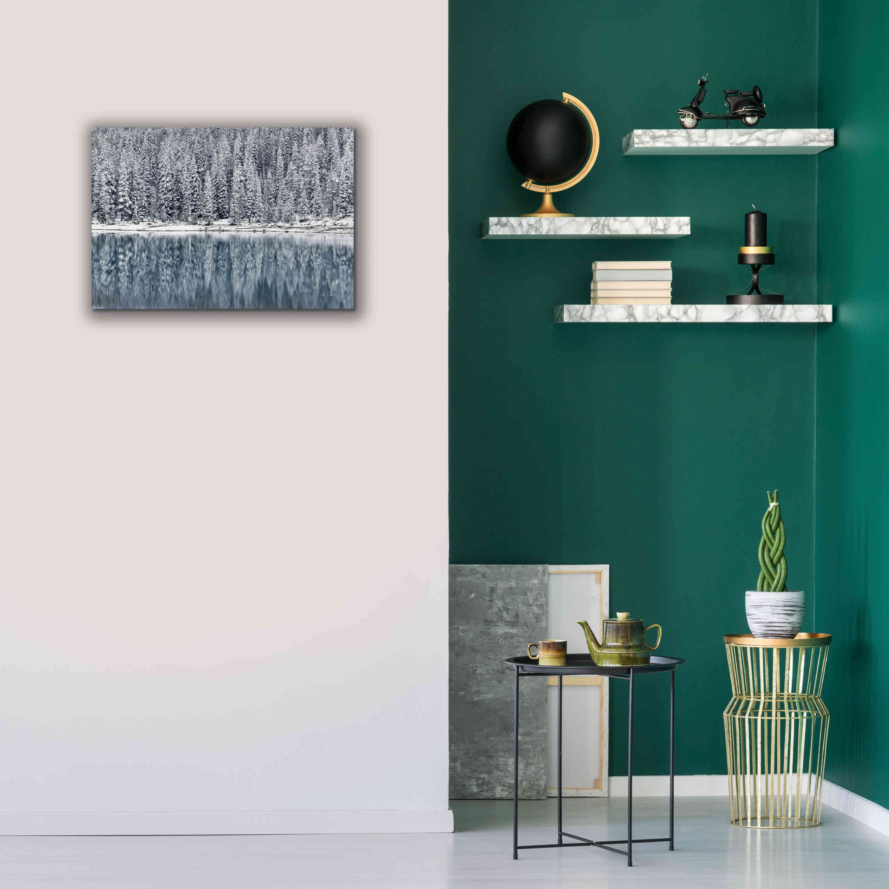 'Winter Reflections' by Alan Majchrowicz,Giclee Canvas Wall Art,26x18