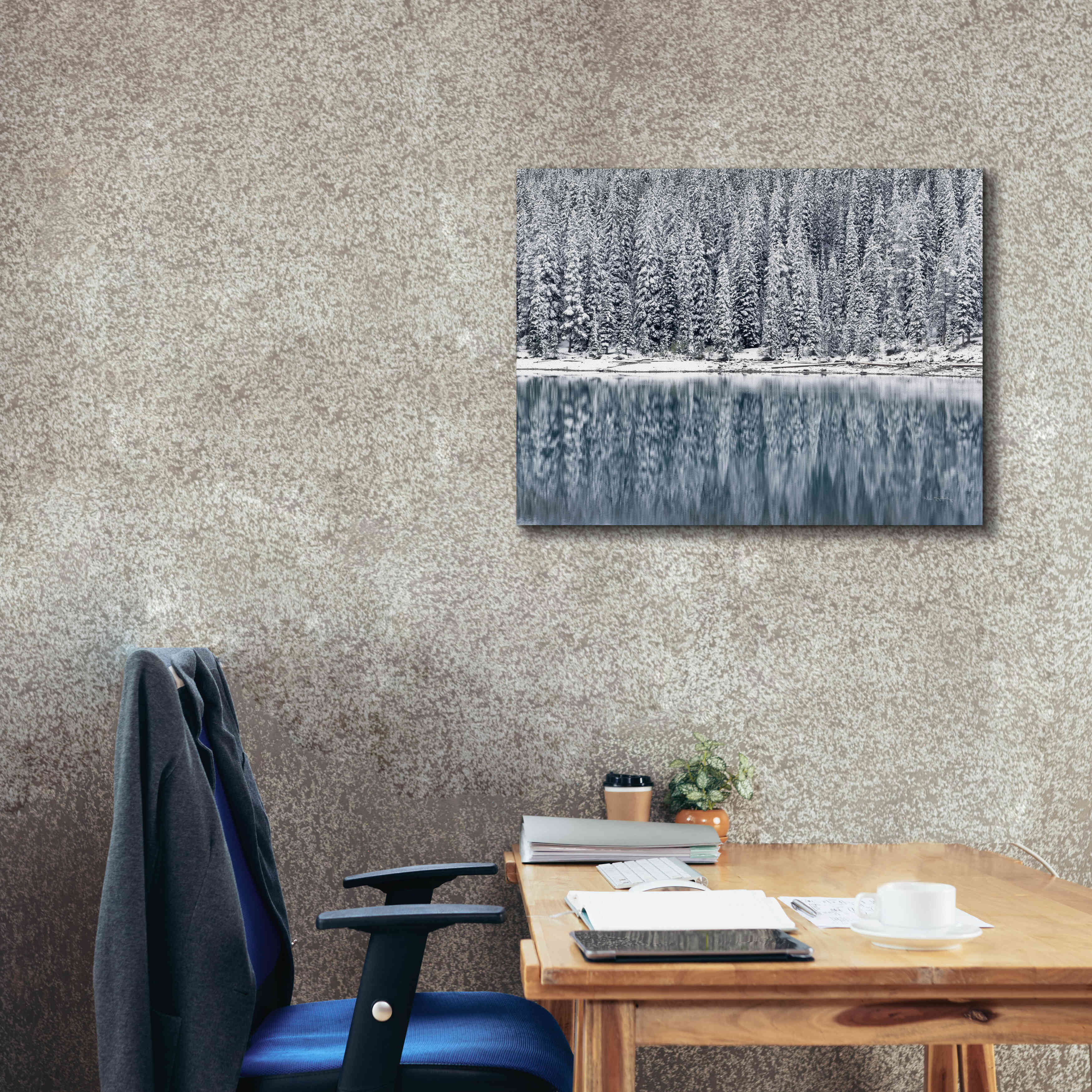 'Winter Reflections' by Alan Majchrowicz,Giclee Canvas Wall Art,34x26