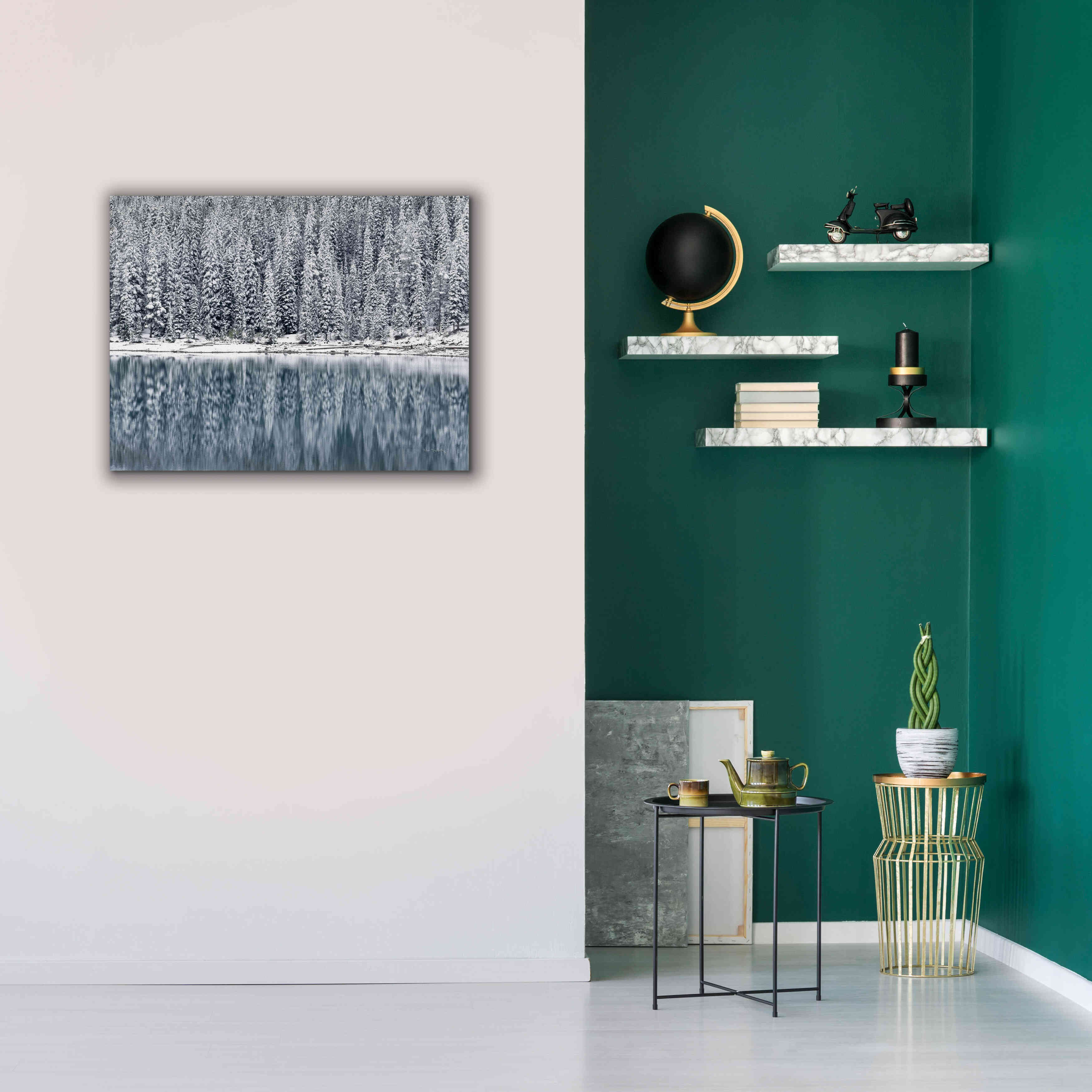 'Winter Reflections' by Alan Majchrowicz,Giclee Canvas Wall Art,34x26