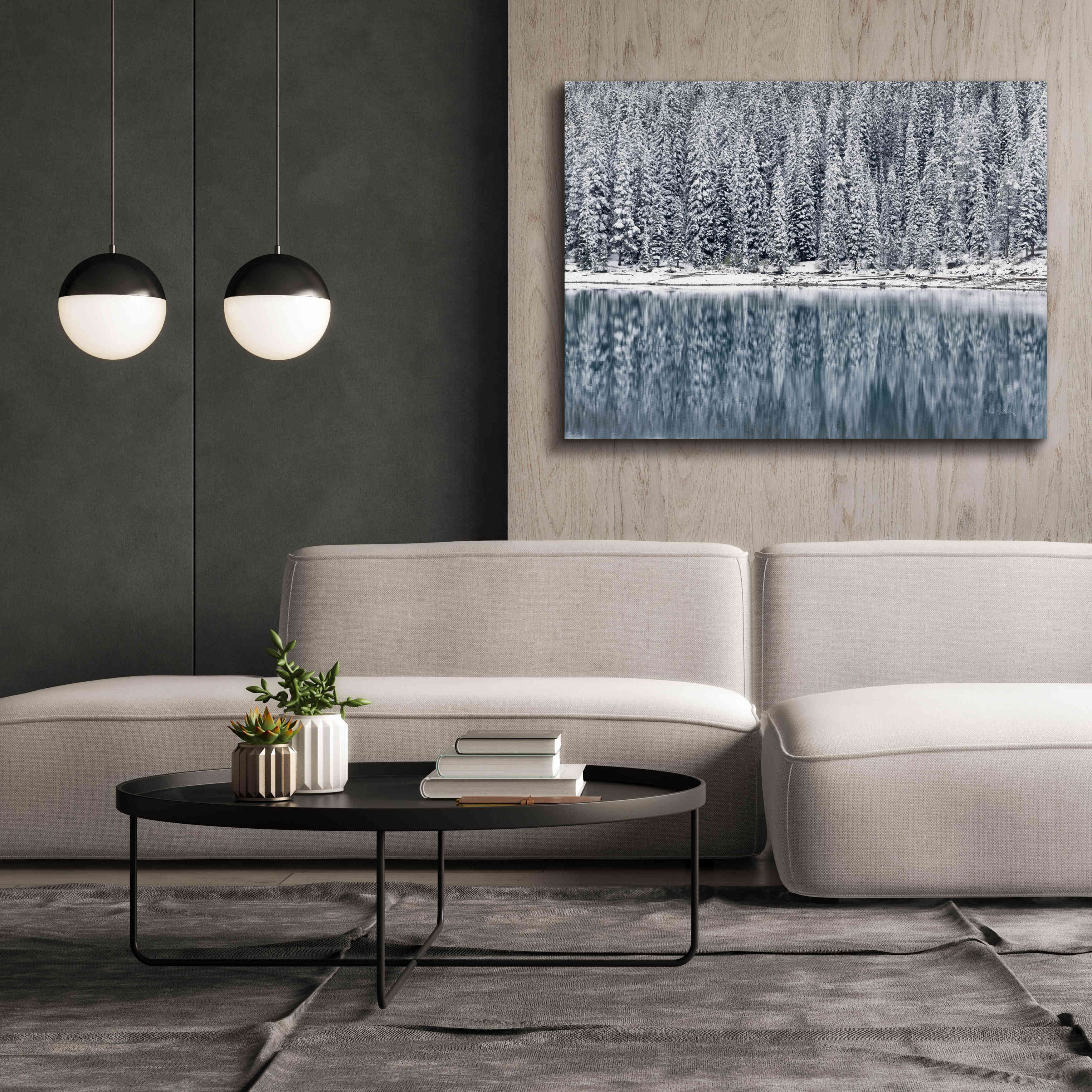 'Winter Reflections' by Alan Majchrowicz,Giclee Canvas Wall Art,54x40