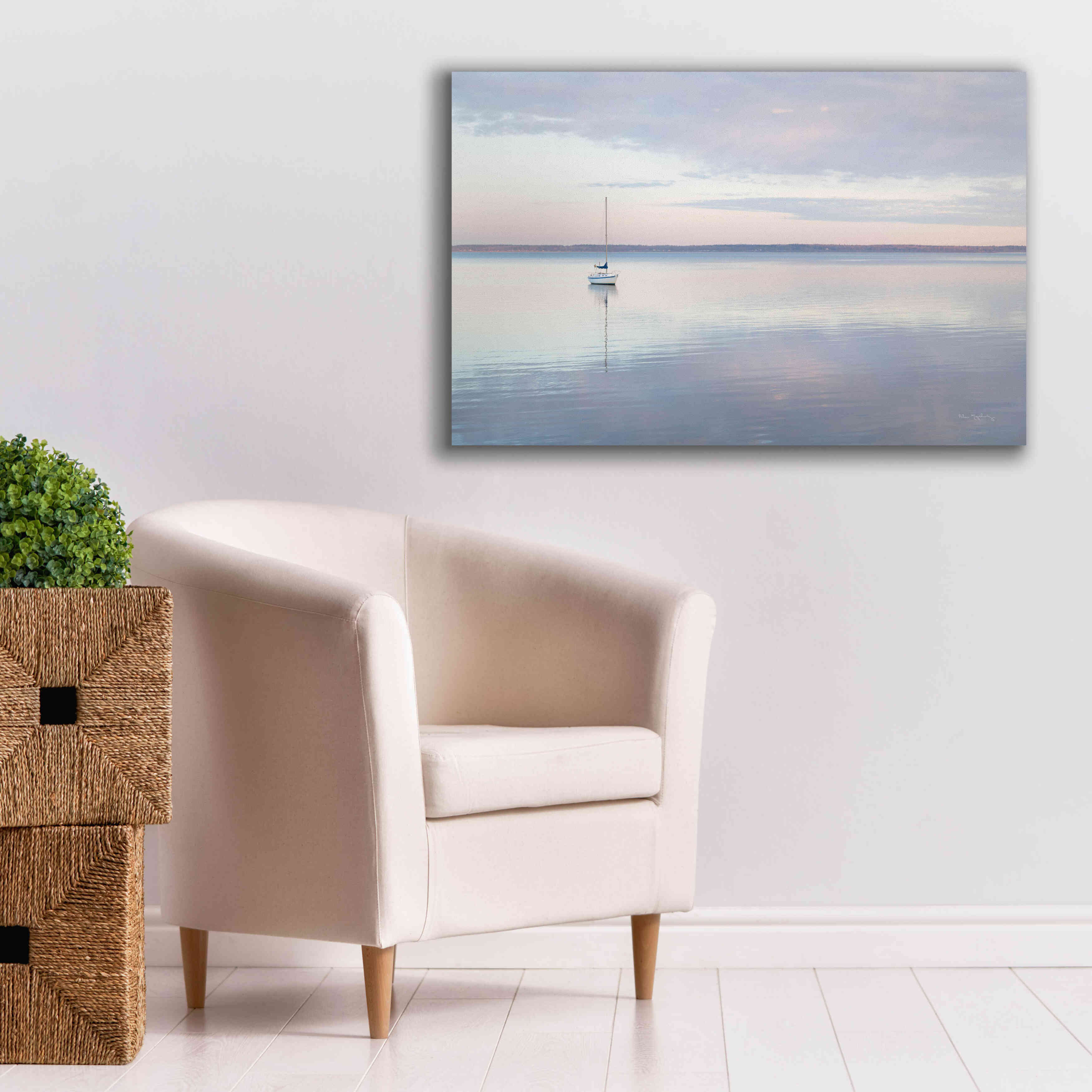 'Sailboat in Bellingham Bay I' by Alan Majchrowicz,Giclee Canvas Wall Art,40x26