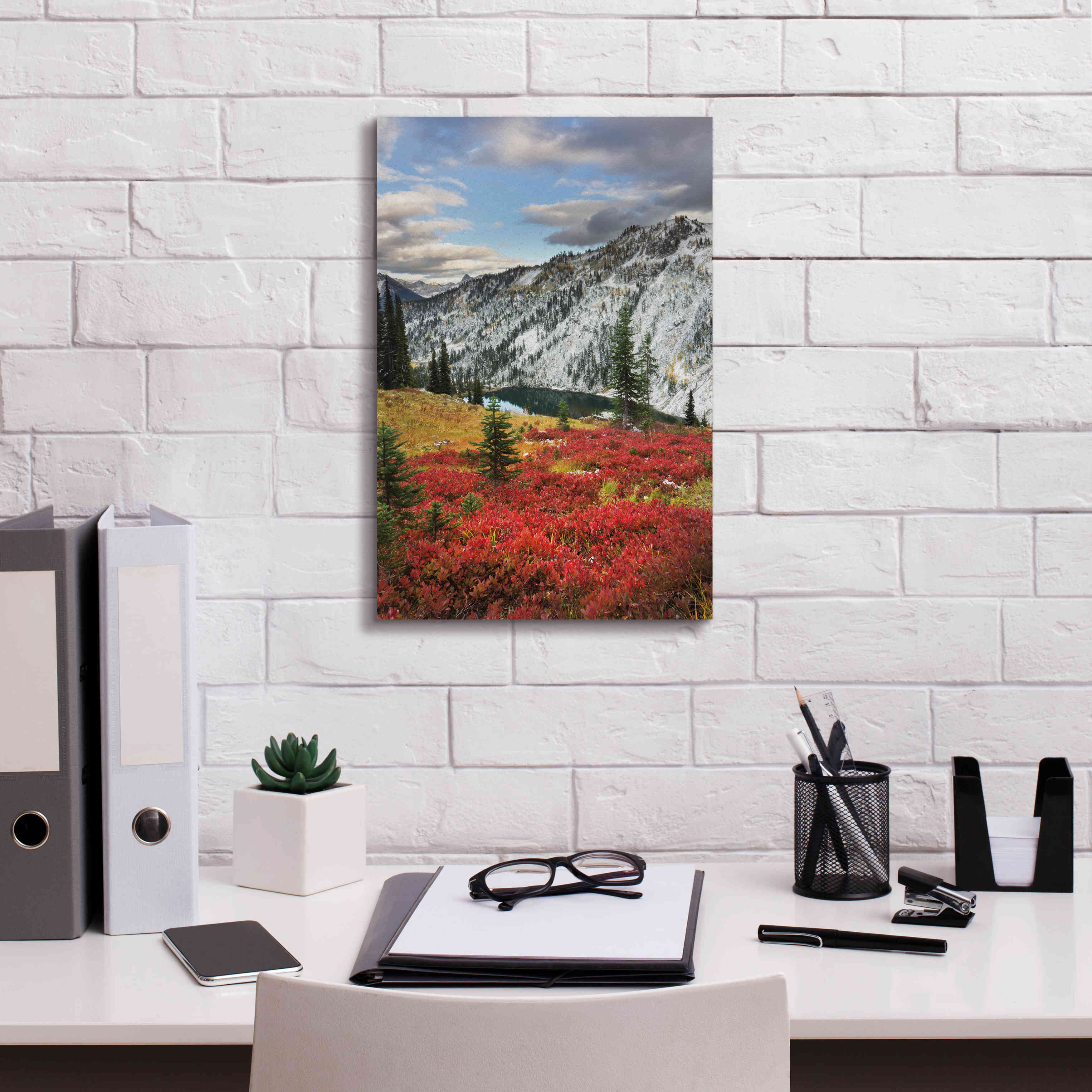 'Lake Ann North Cascades' by Alan Majchrowicz,Giclee Canvas Wall Art,12x18