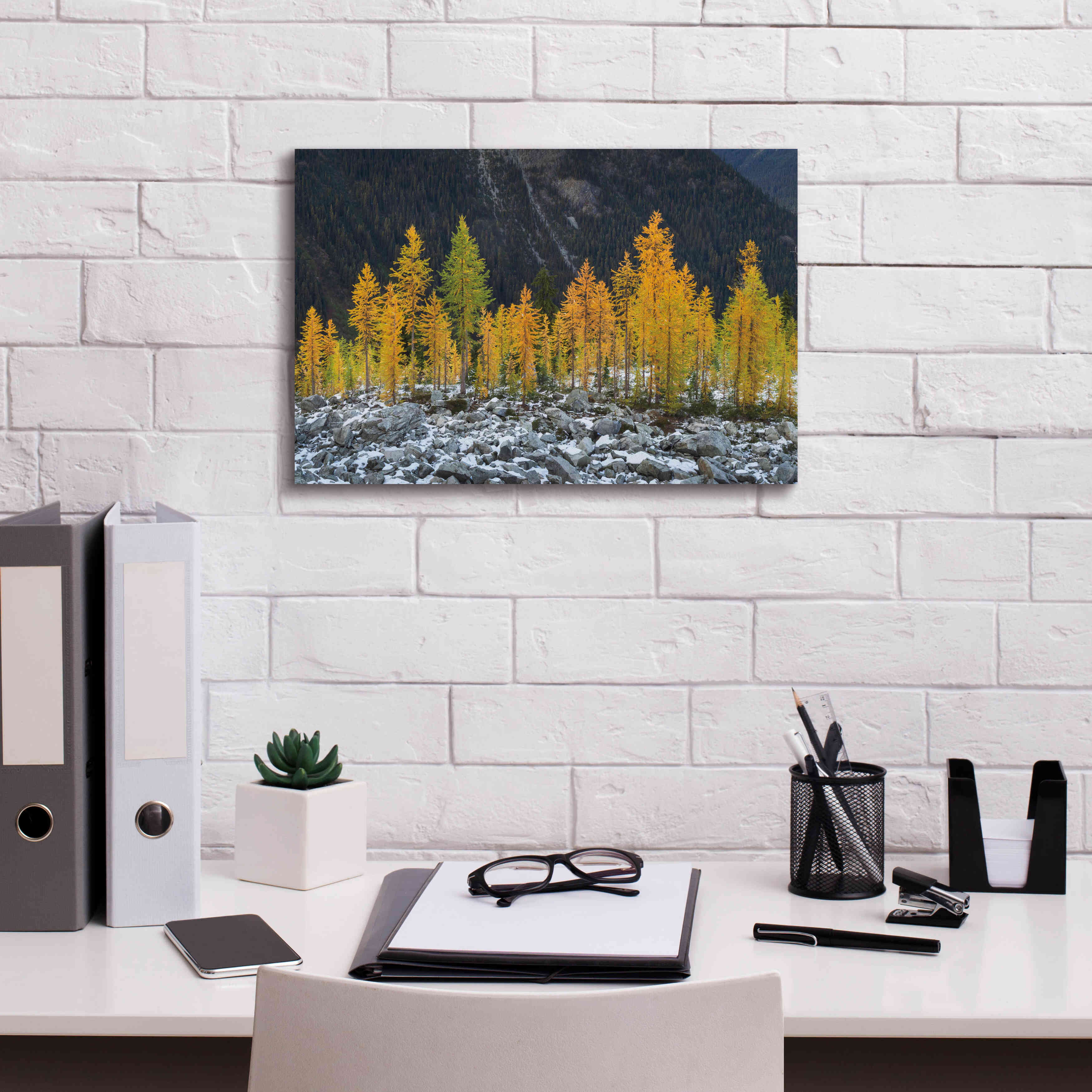 'Alpine Larches North Cascades' by Alan Majchrowicz,Giclee Canvas Wall Art,18x12