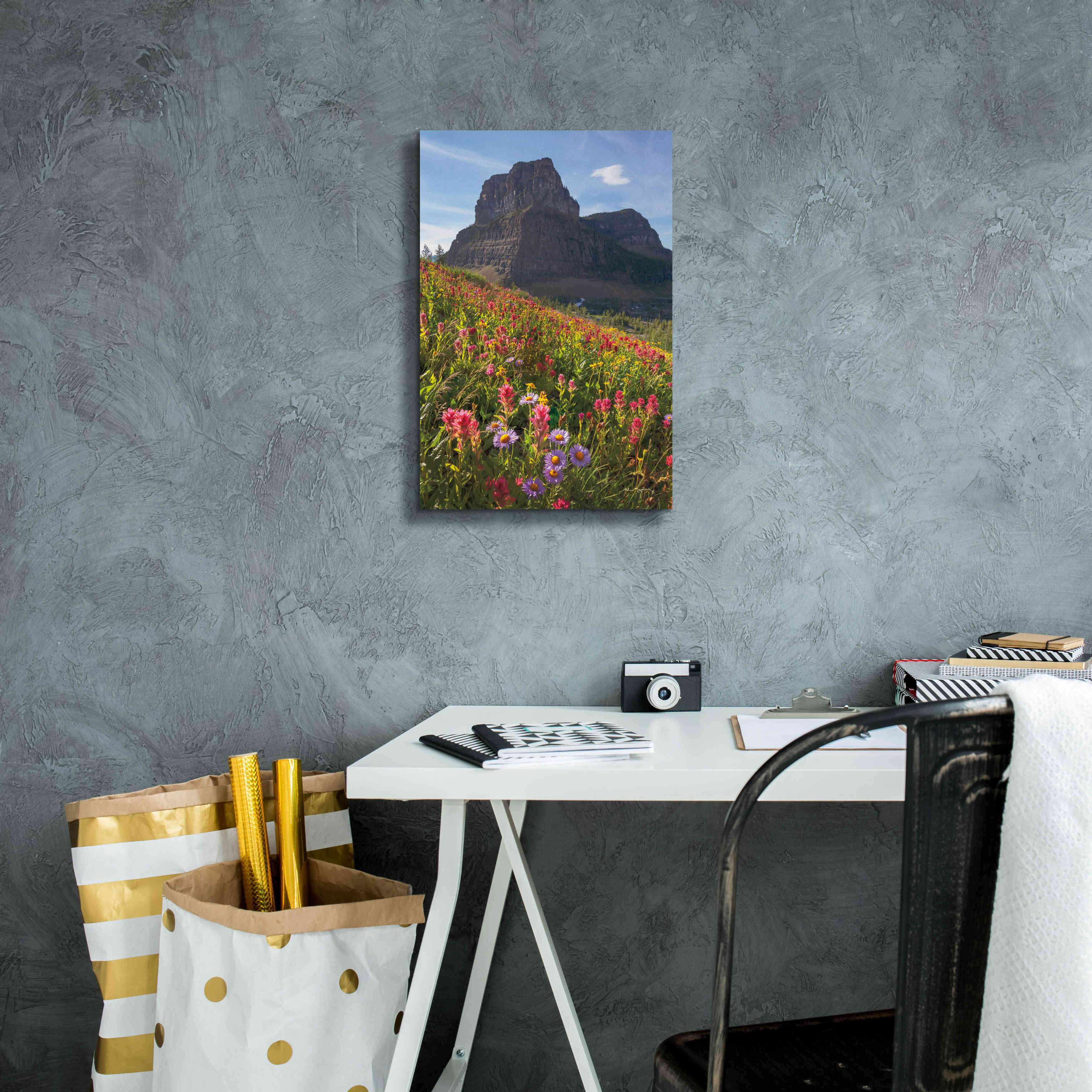 'Boulder Pass Wildflowers' by Alan Majchrowicz,Giclee Canvas Wall Art,12x18