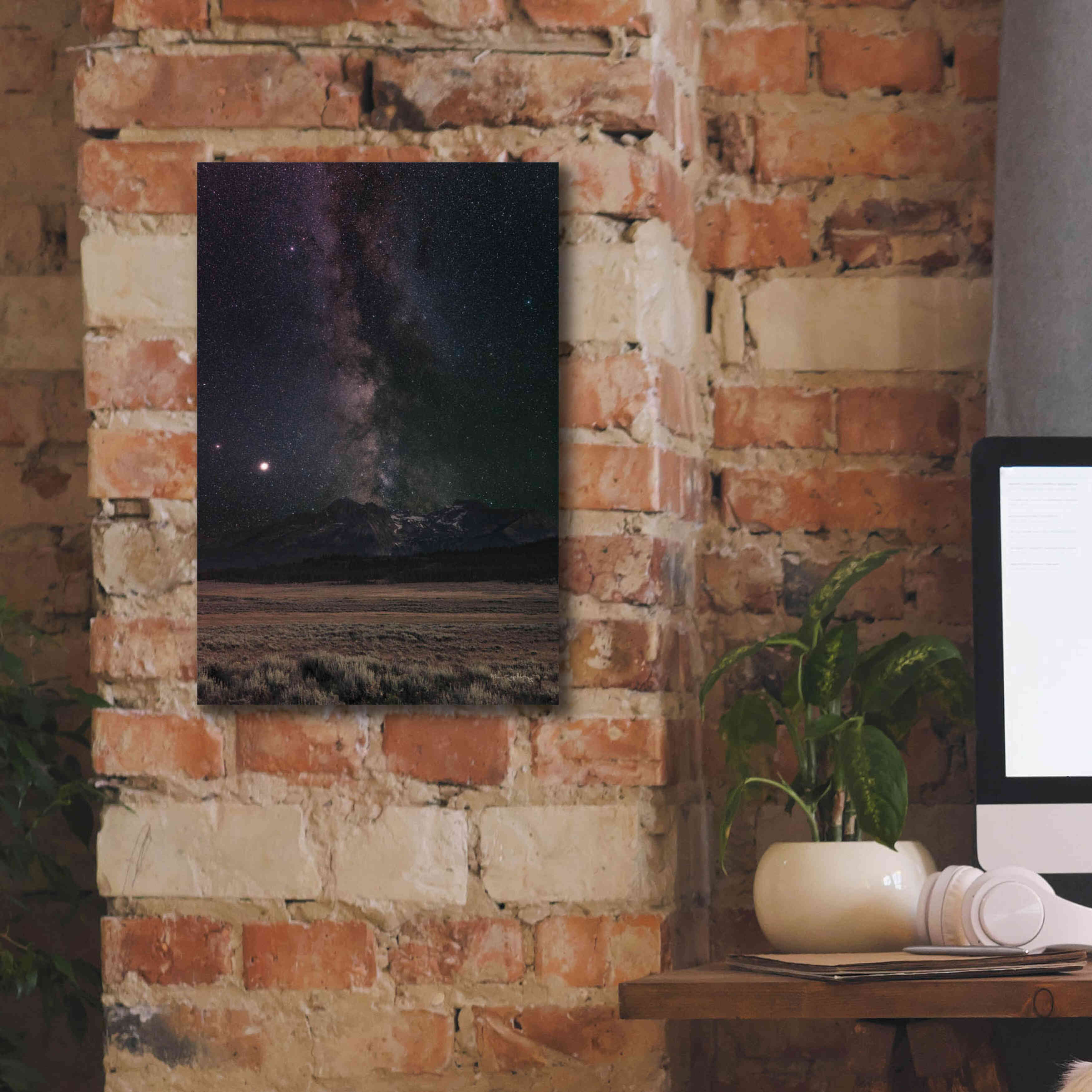 'Milky Way in Sawtooth Mountains' by Alan Majchrowicz,Giclee Canvas Wall Art,12x18