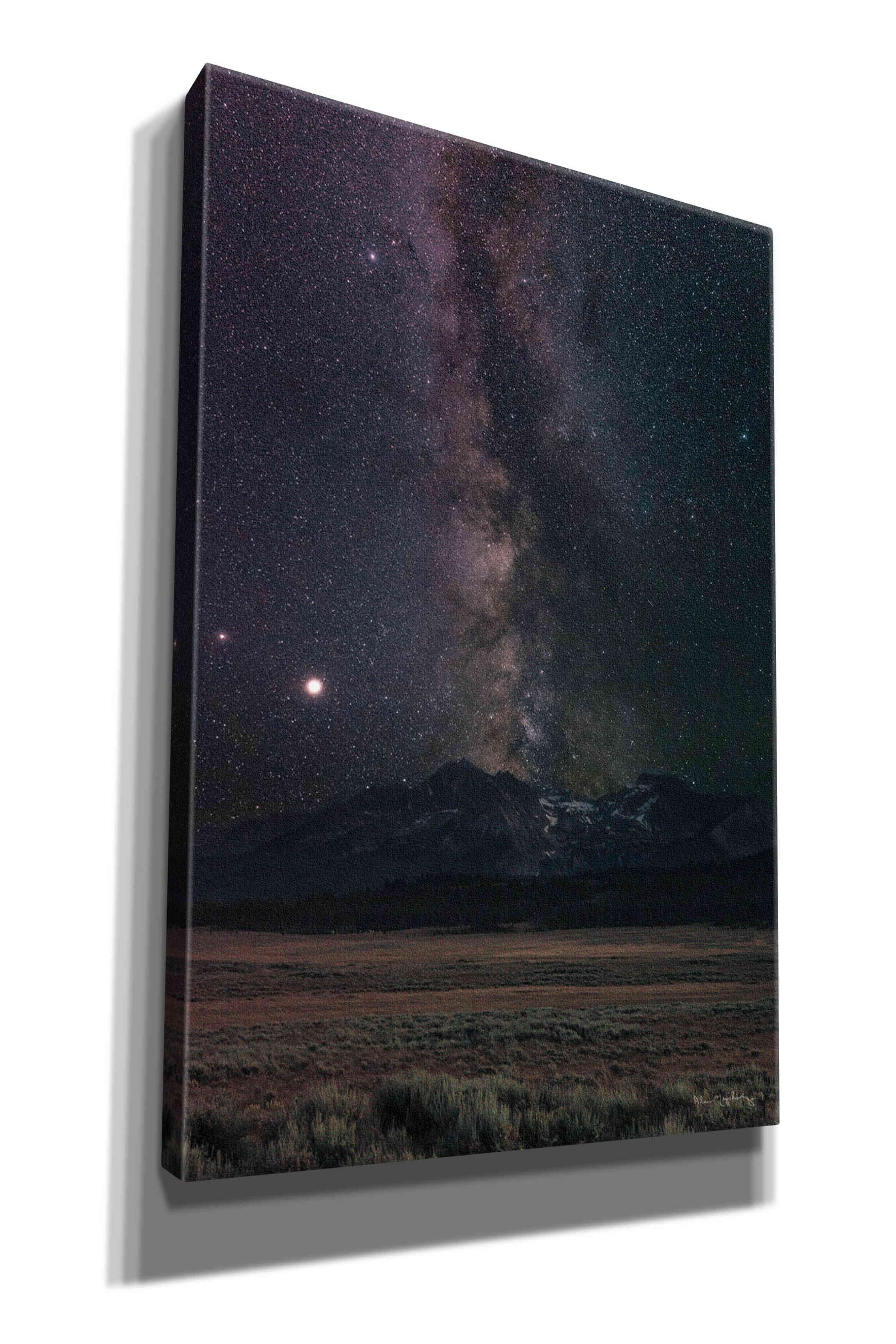 'Milky Way in Sawtooth Mountains' by Alan Majchrowicz,Giclee Canvas Wall Art