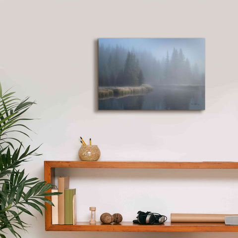 Image of 'Grand Teton Lake Fog' by Alan Majchrowicz,Giclee Canvas Wall Art,18x12