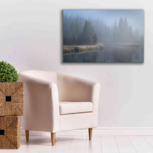 'Grand Teton Lake Fog' by Alan Majchrowicz,Giclee Canvas Wall Art,40x26