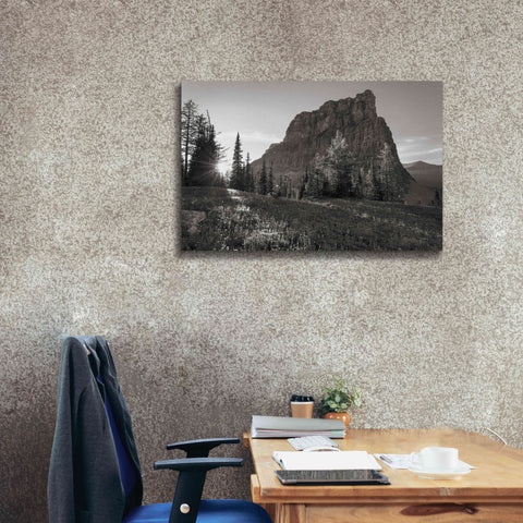 Image of 'Boulder Pass Glacier National Park BW' by Alan Majchrowicz,Giclee Canvas Wall Art,40x26
