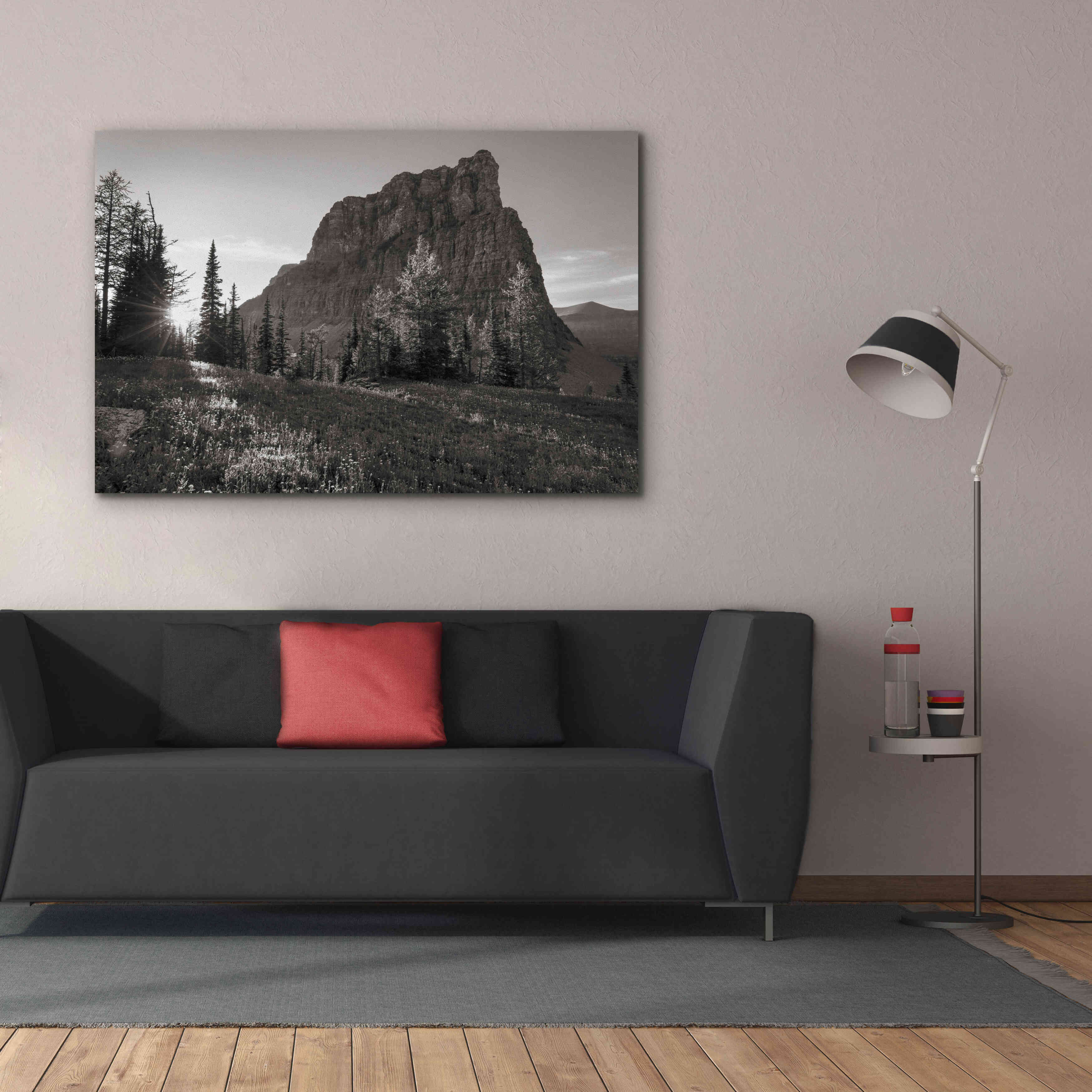 'Boulder Pass Glacier National Park BW' by Alan Majchrowicz,Giclee Canvas Wall Art,60x40