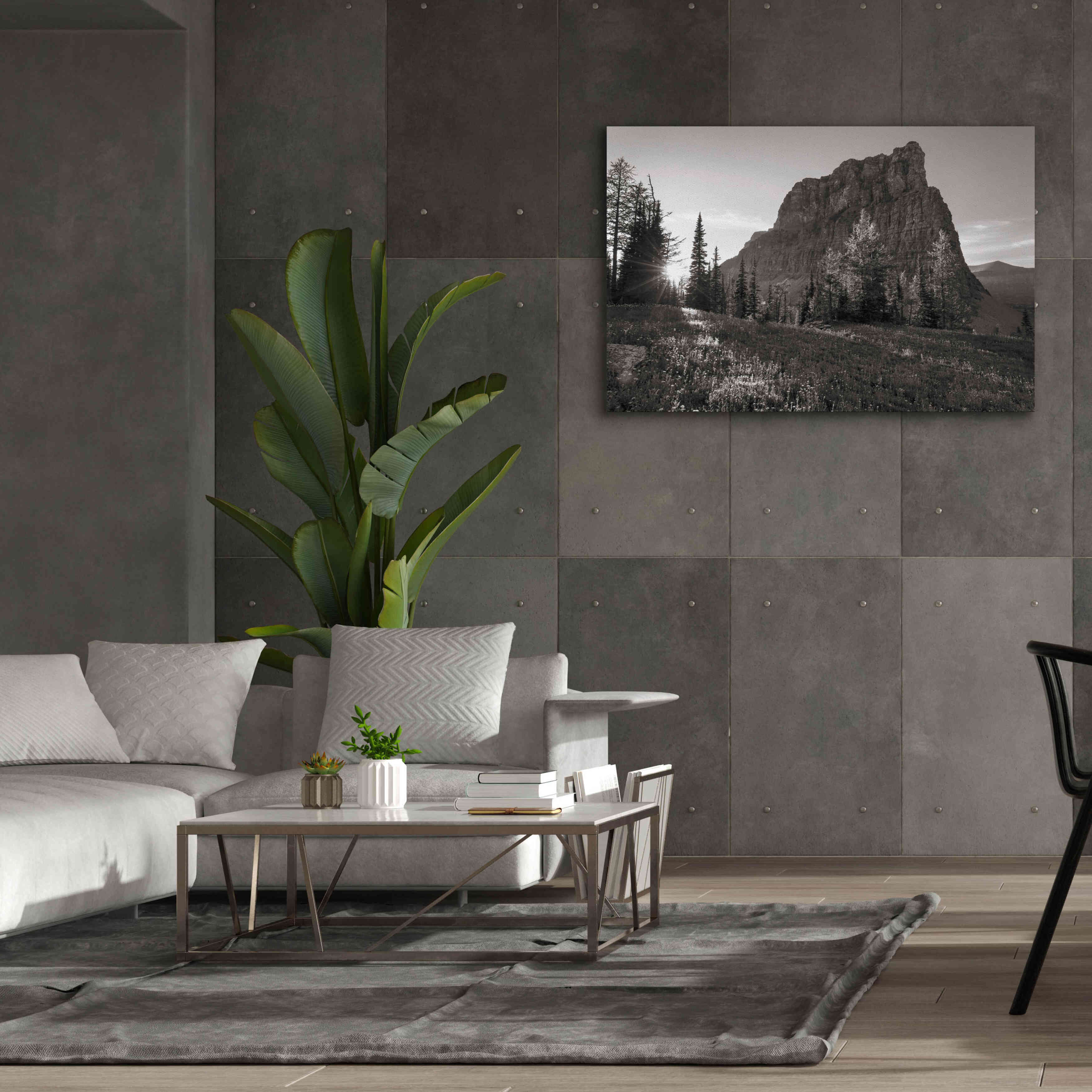 'Boulder Pass Glacier National Park BW' by Alan Majchrowicz,Giclee Canvas Wall Art,60x40