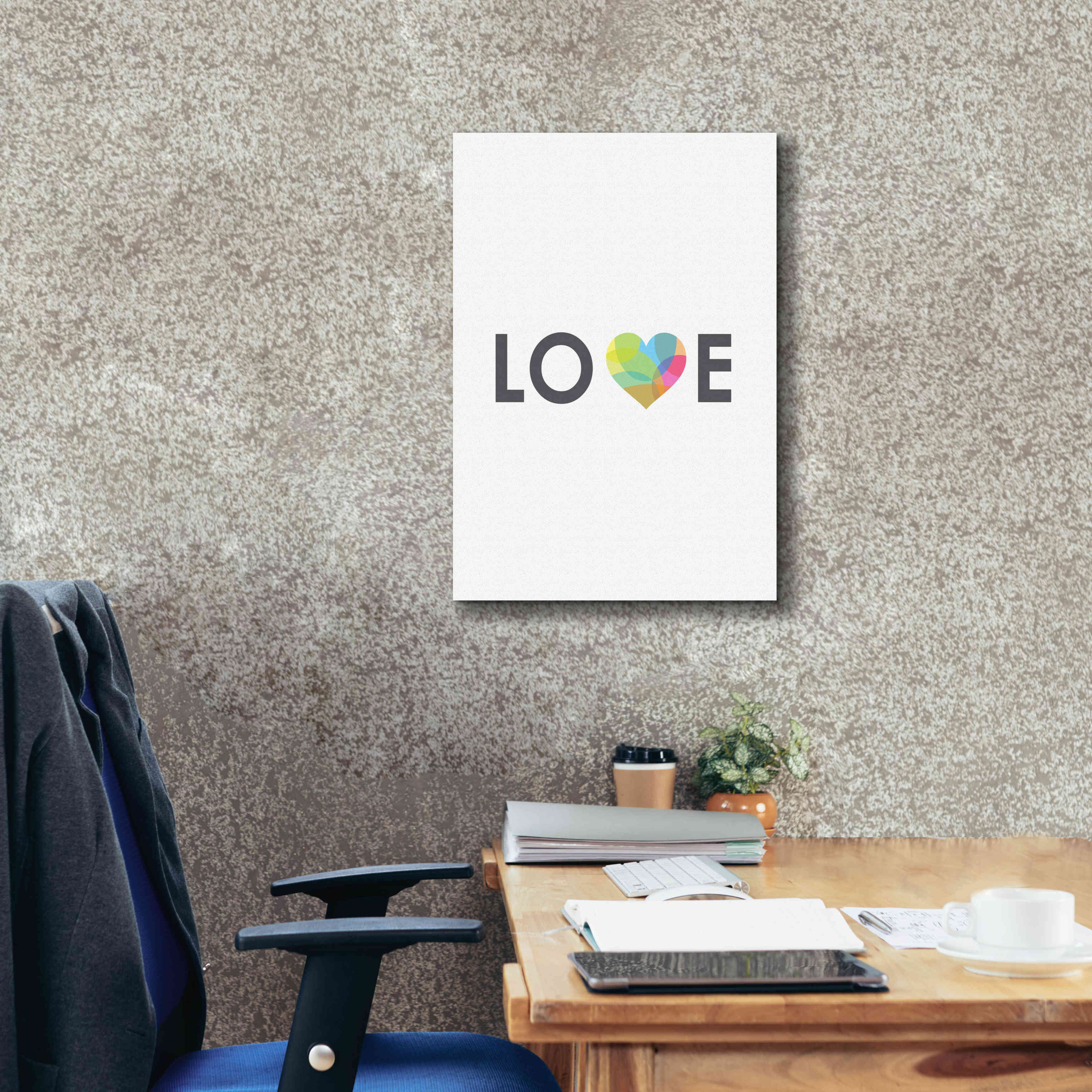 'Love' by Volkan Dalyan, Giclee Canvas Wall Art,18x26