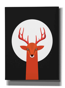 'Deer & Moon' by Volkan Dalyan, Giclee Canvas Wall Art