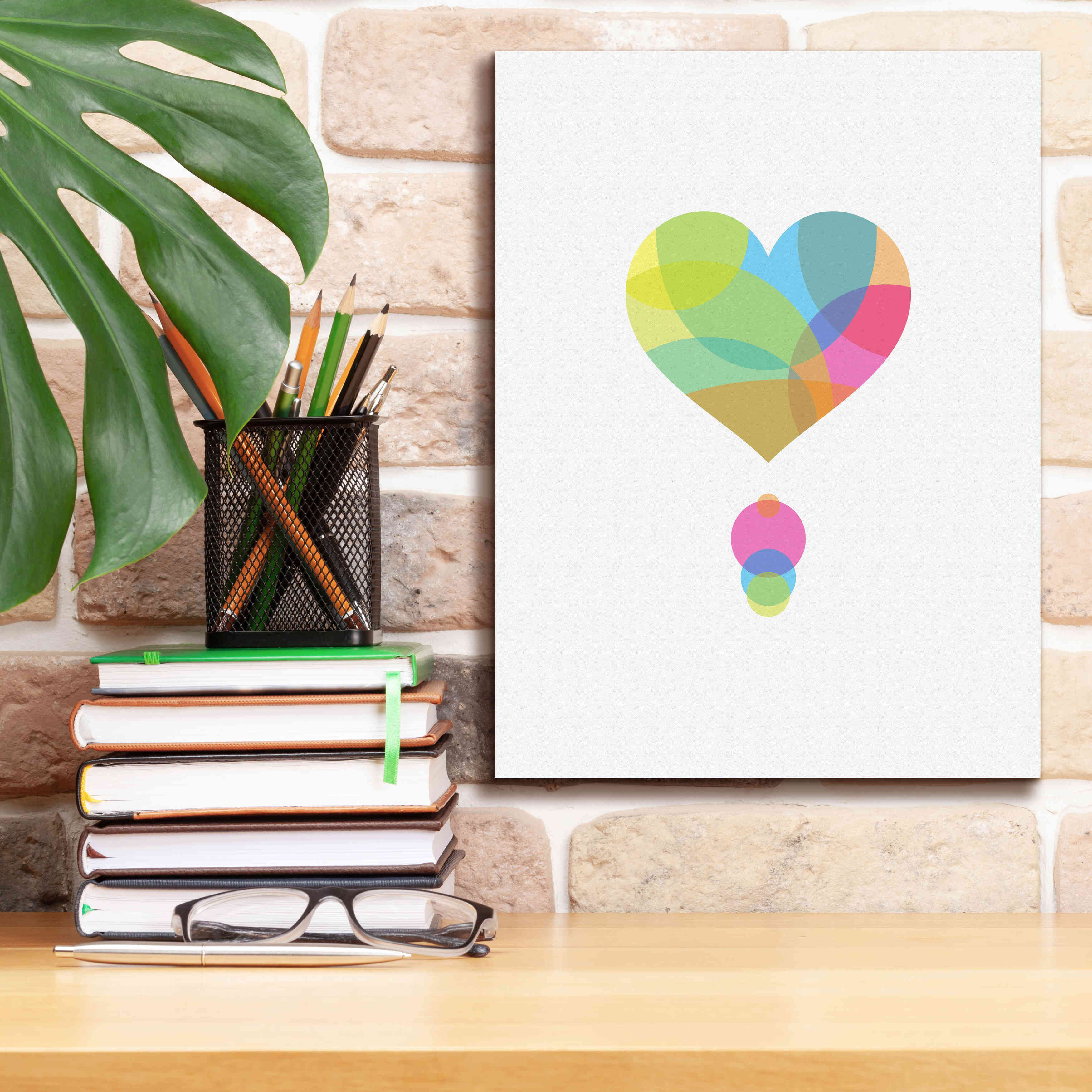 'Colors of a Heart' by Volkan Dalyan, Giclee Canvas Wall Art,12x16