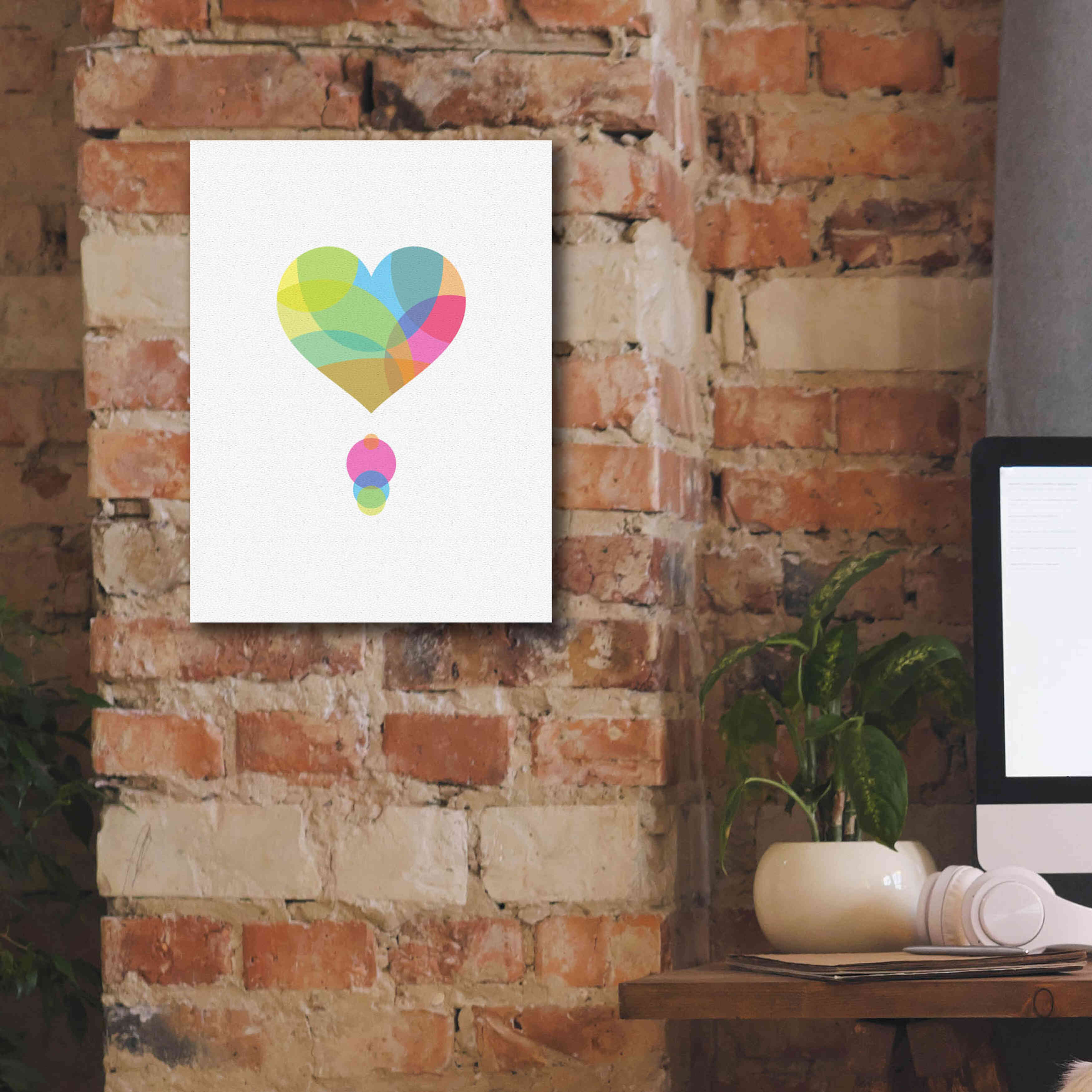 'Colors of a Heart' by Volkan Dalyan, Giclee Canvas Wall Art,12x16