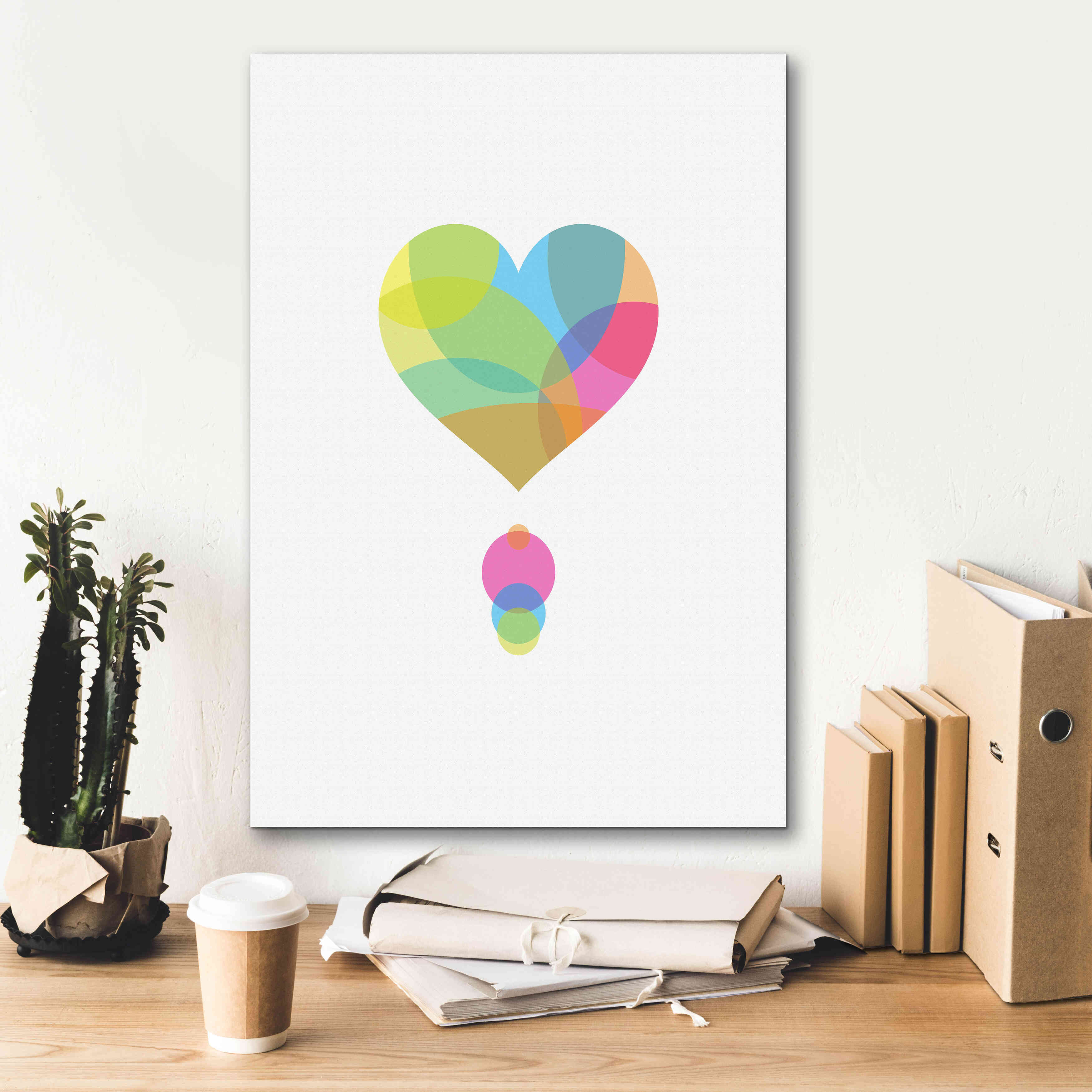 'Colors of a Heart' by Volkan Dalyan, Giclee Canvas Wall Art,18x26