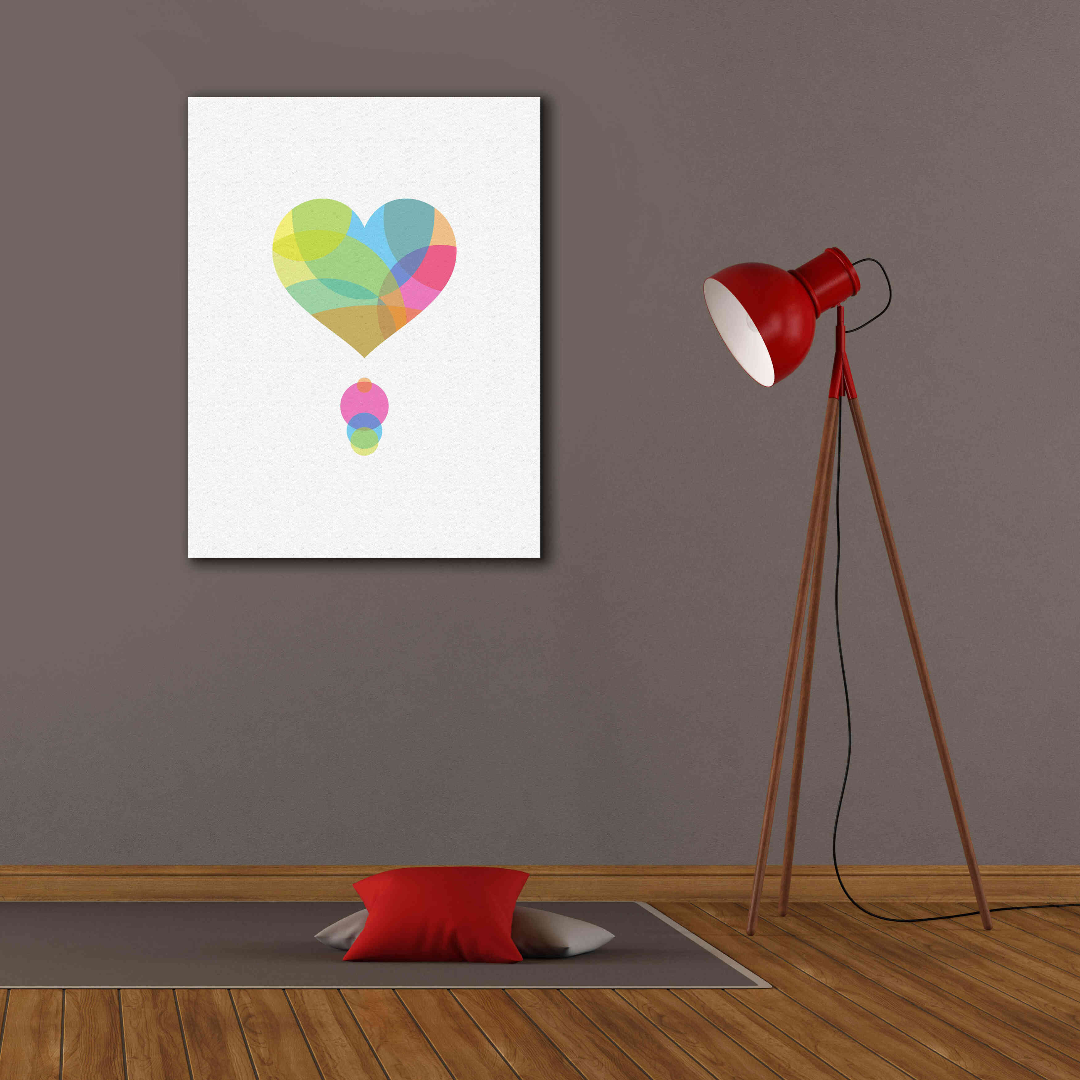'Colors of a Heart' by Volkan Dalyan, Giclee Canvas Wall Art,26x34