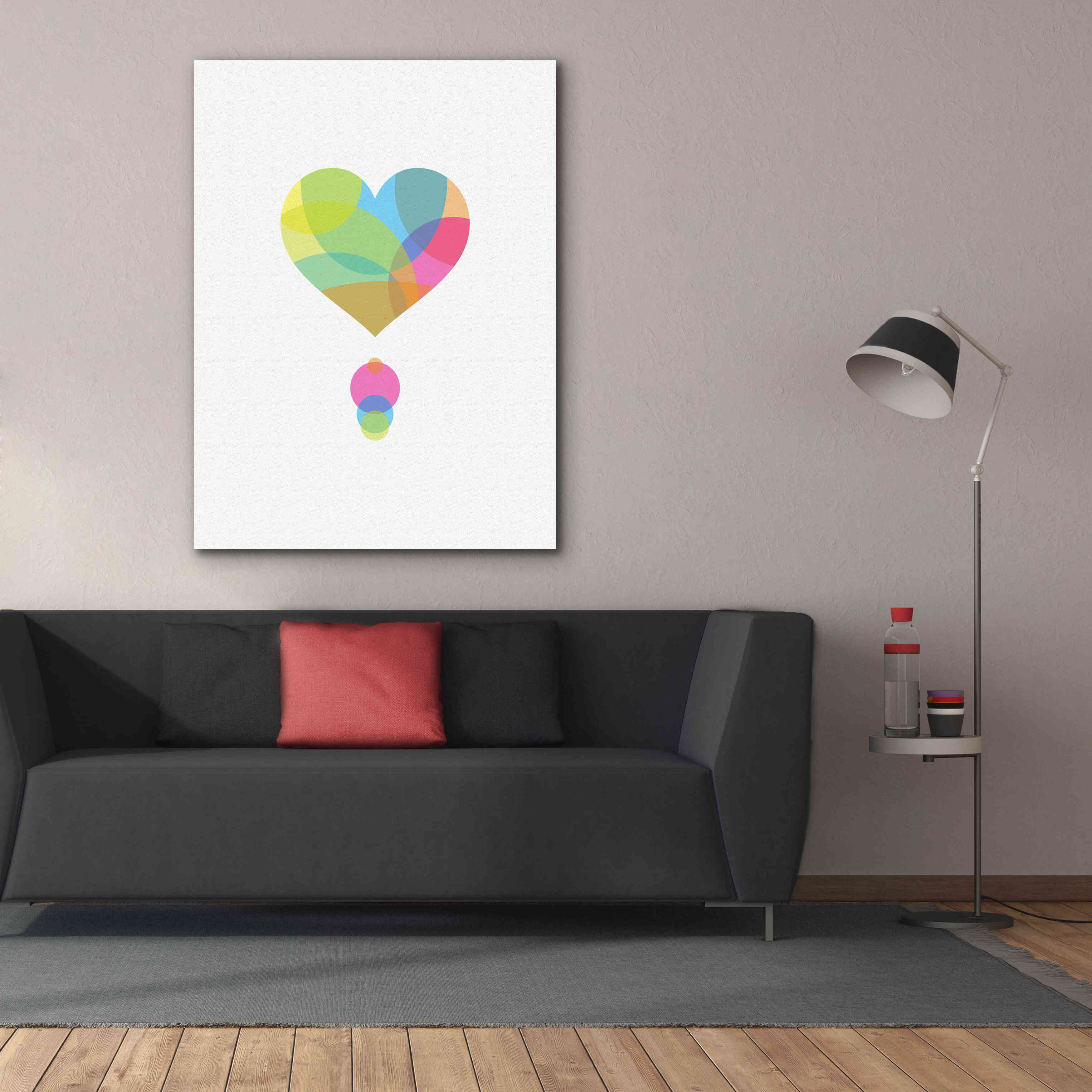 'Colors of a Heart' by Volkan Dalyan, Giclee Canvas Wall Art,40x54