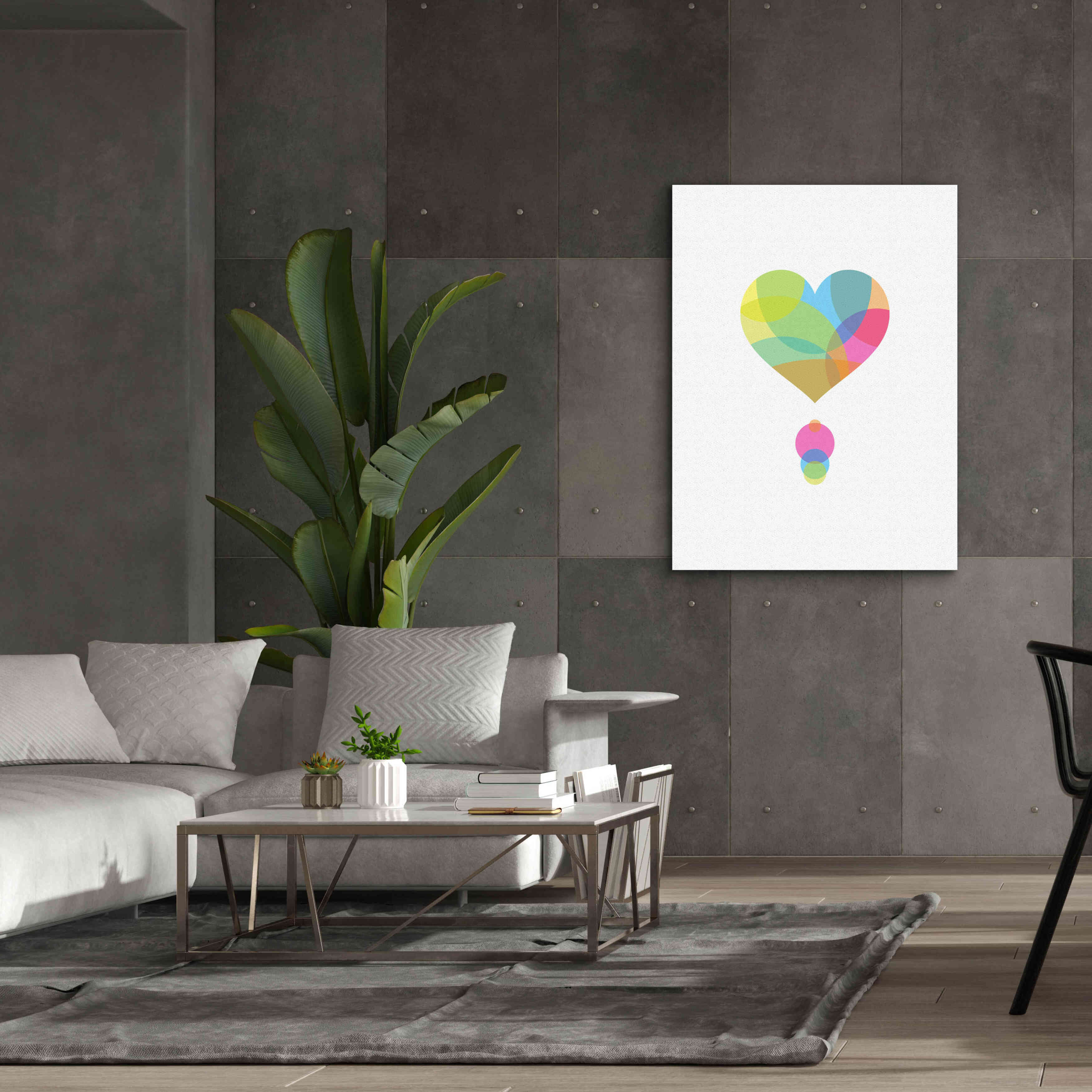 'Colors of a Heart' by Volkan Dalyan, Giclee Canvas Wall Art,40x54