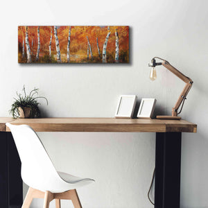 'Autumn Birch I' by Art Fronckowiak, Giclee Canvas Wall Art,36x12