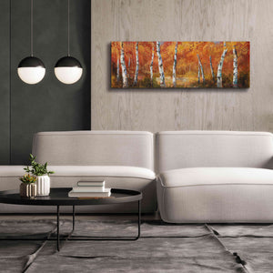 'Autumn Birch I' by Art Fronckowiak, Giclee Canvas Wall Art,60x20