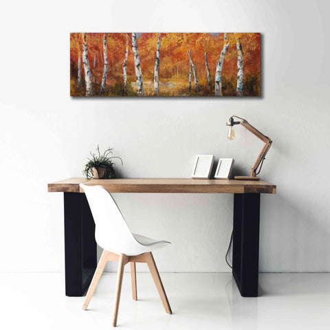 Image of 'Autumn Birch I' by Art Fronckowiak, Giclee Canvas Wall Art,60x20