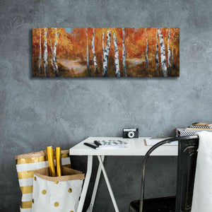 'Autumn Birch II' by Art Fronckowiak, Giclee Canvas Wall Art,36x12