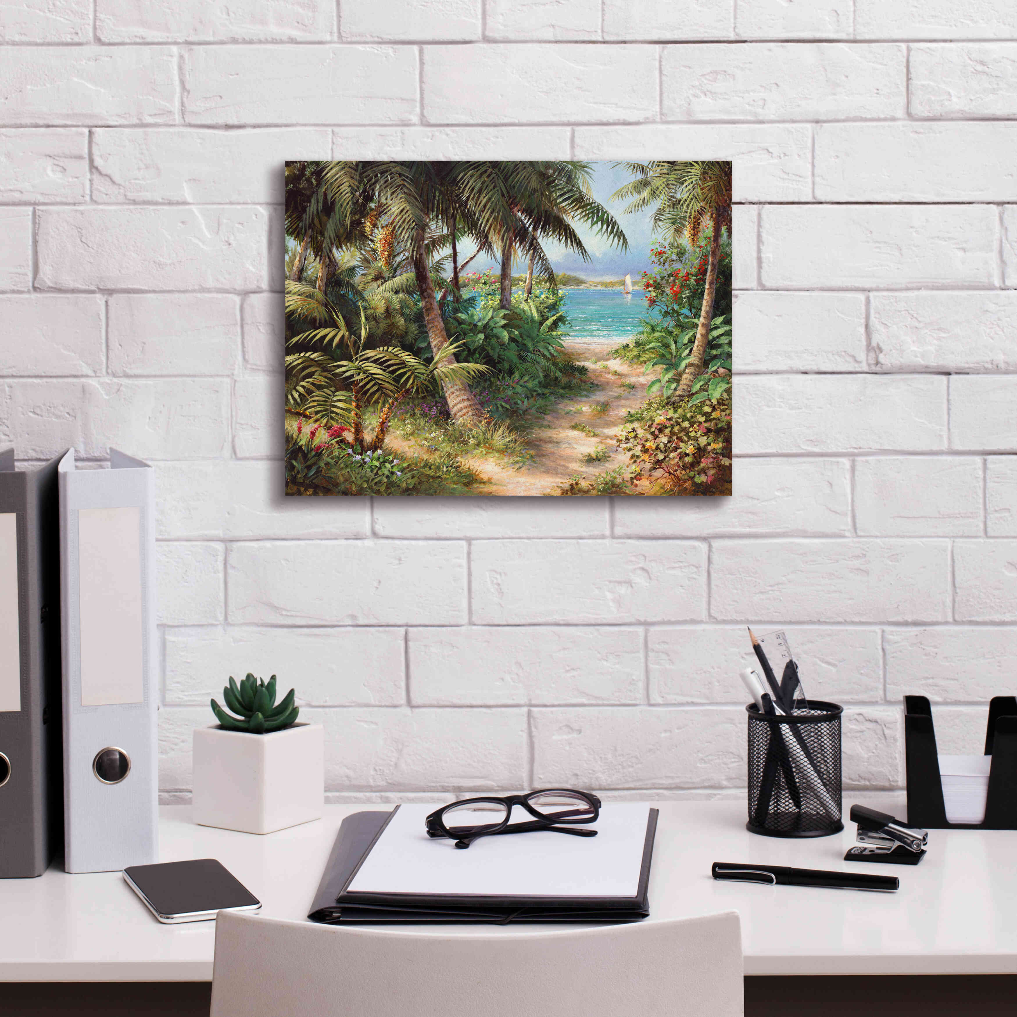 'Bahama Sail' by Art Fronckowiak, Giclee Canvas Wall Art,16x12