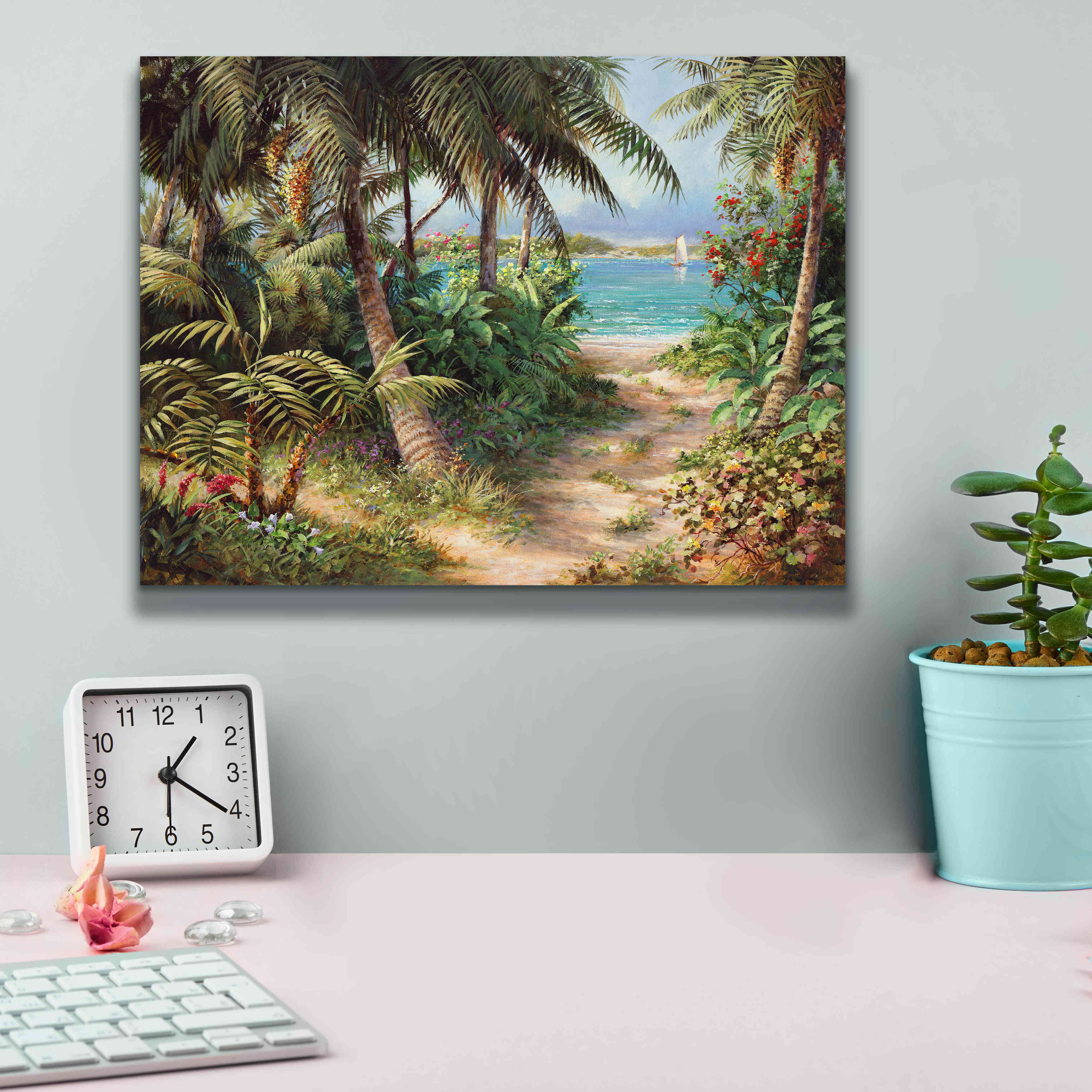 'Bahama Sail' by Art Fronckowiak, Giclee Canvas Wall Art,16x12