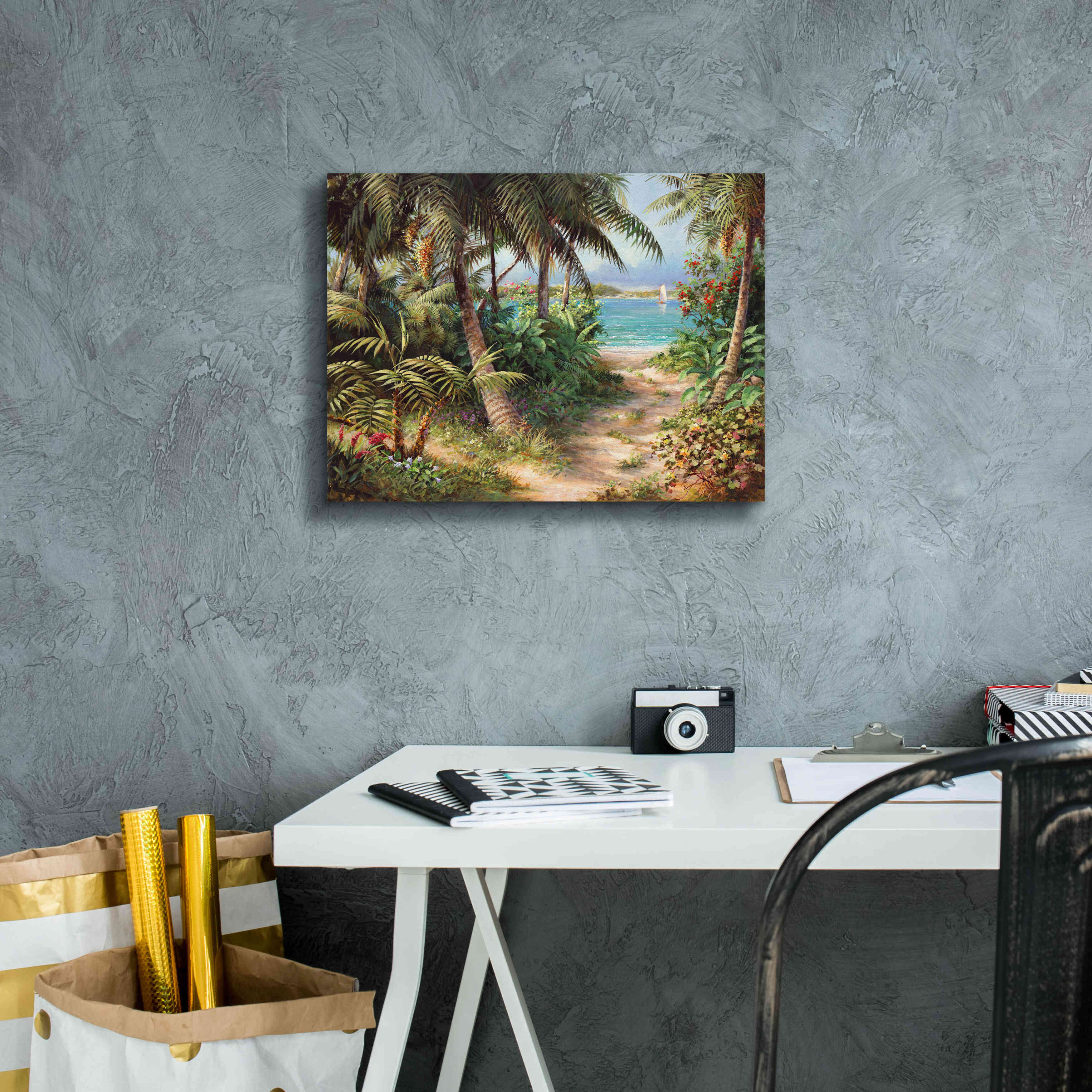 'Bahama Sail' by Art Fronckowiak, Giclee Canvas Wall Art,16x12