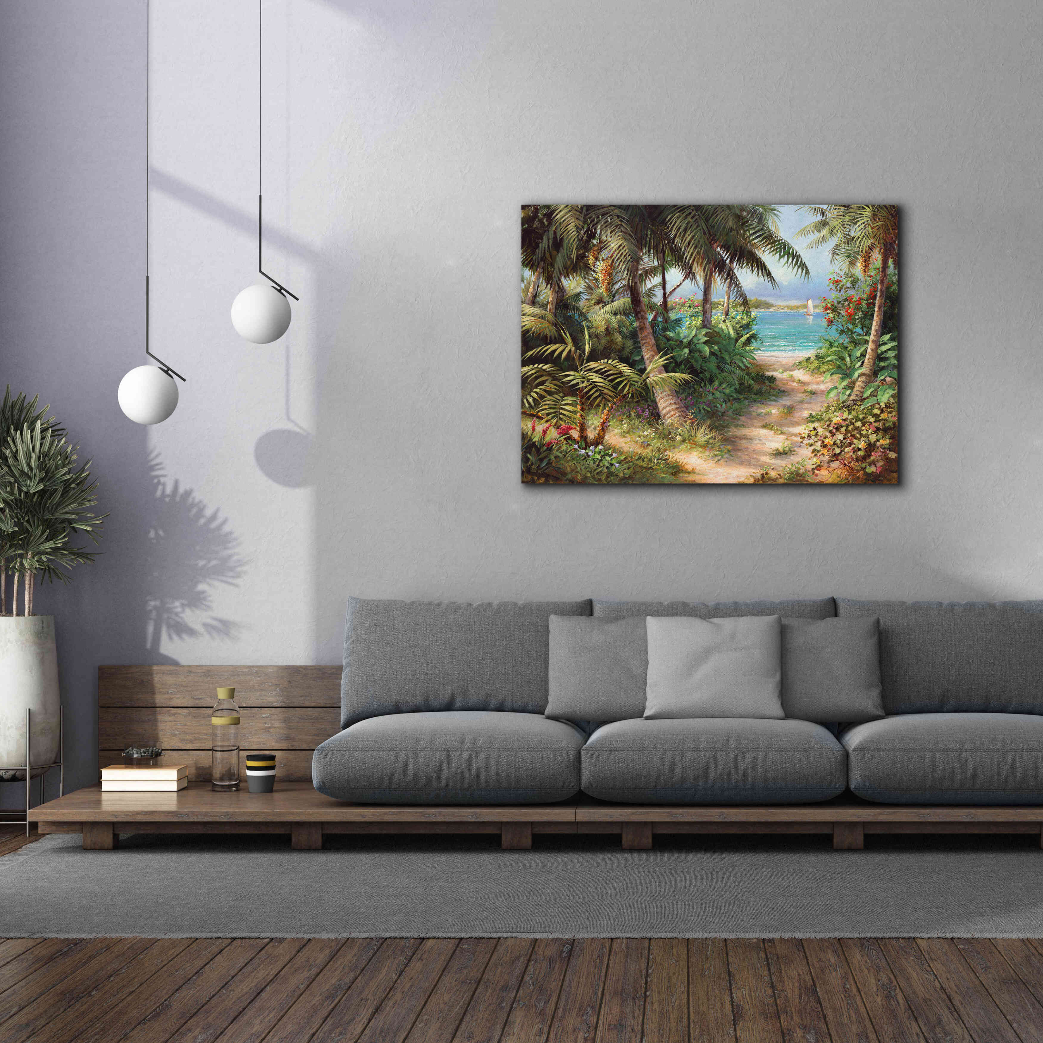 'Bahama Sail' by Art Fronckowiak, Giclee Canvas Wall Art,54x40