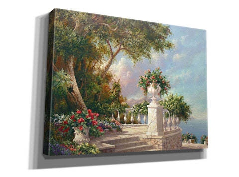 Image of 'Balcony at Lake Como' by Art Fronckowiak, Giclee Canvas Wall Art