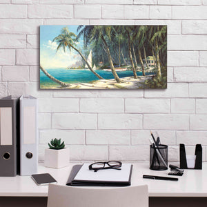 'Bali Cove' by Art Fronckowiak, Giclee Canvas Wall Art,24x12