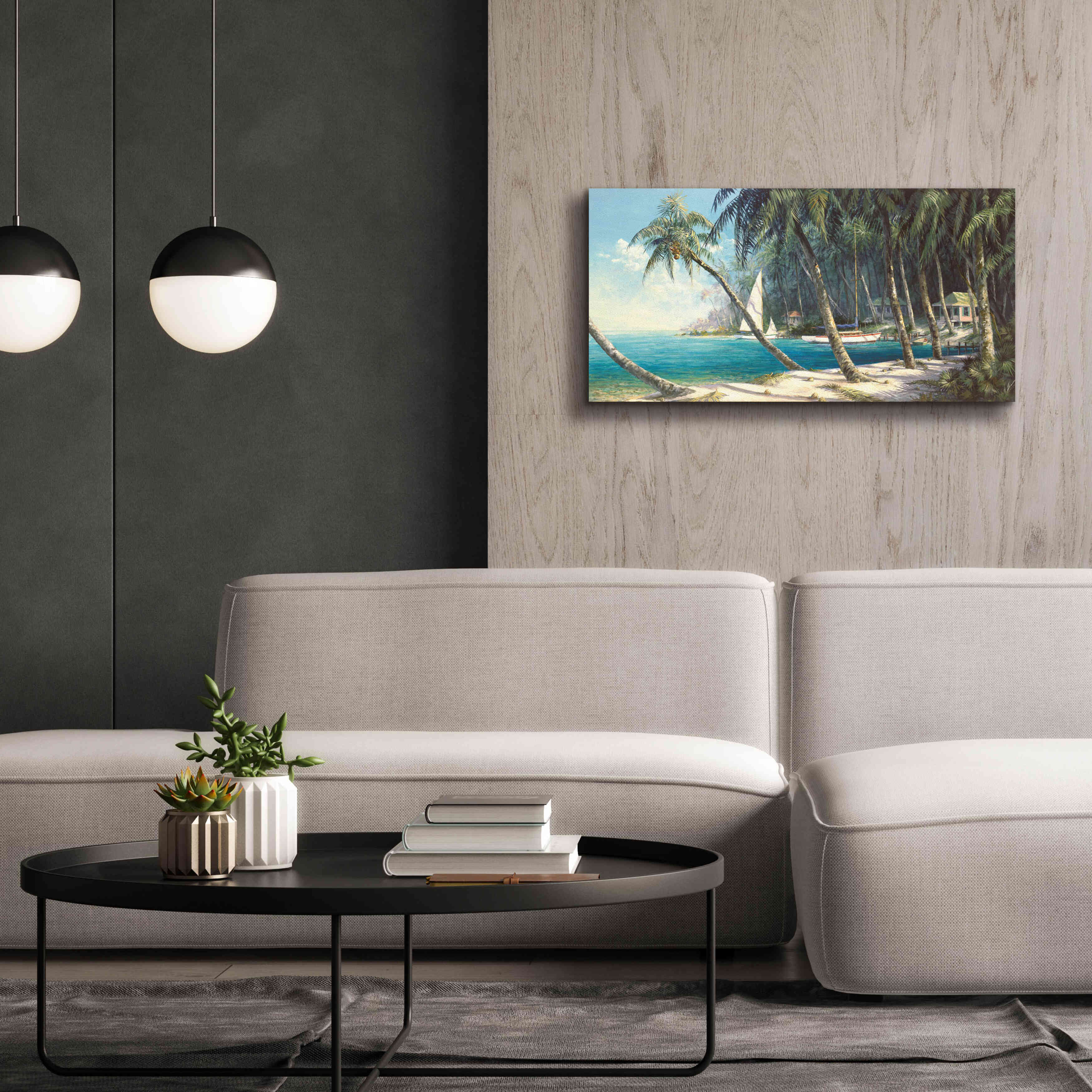 'Bali Cove' by Art Fronckowiak, Giclee Canvas Wall Art,40x20