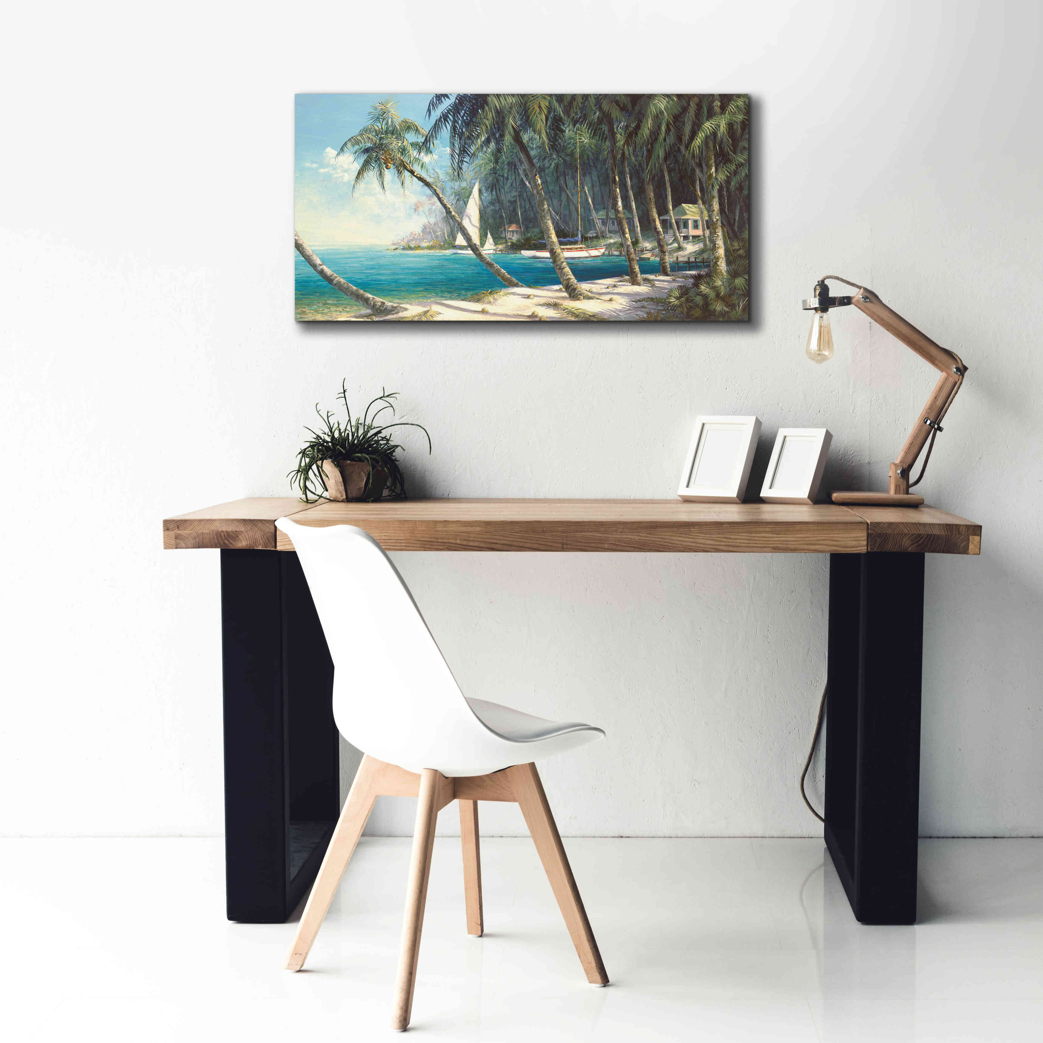 'Bali Cove' by Art Fronckowiak, Giclee Canvas Wall Art,40x20