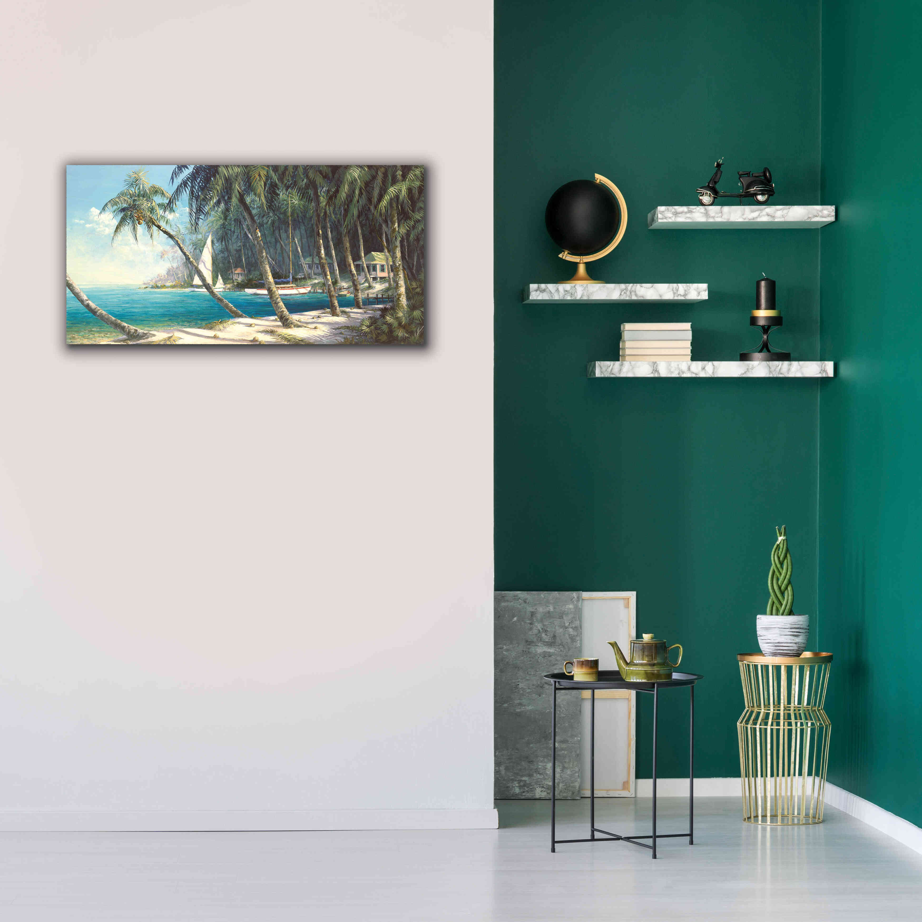 'Bali Cove' by Art Fronckowiak, Giclee Canvas Wall Art,40x20