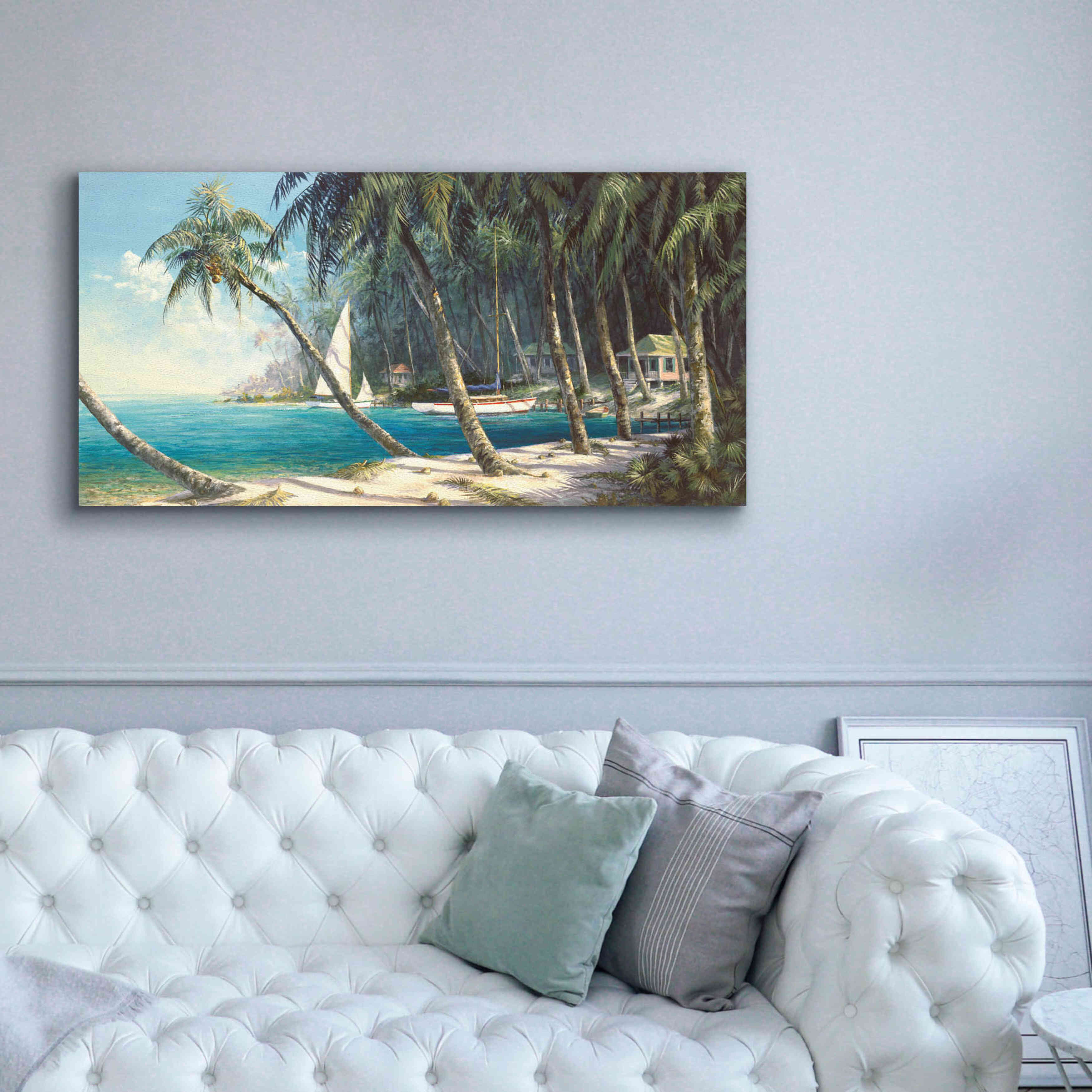 'Bali Cove' by Art Fronckowiak, Giclee Canvas Wall Art,60x30