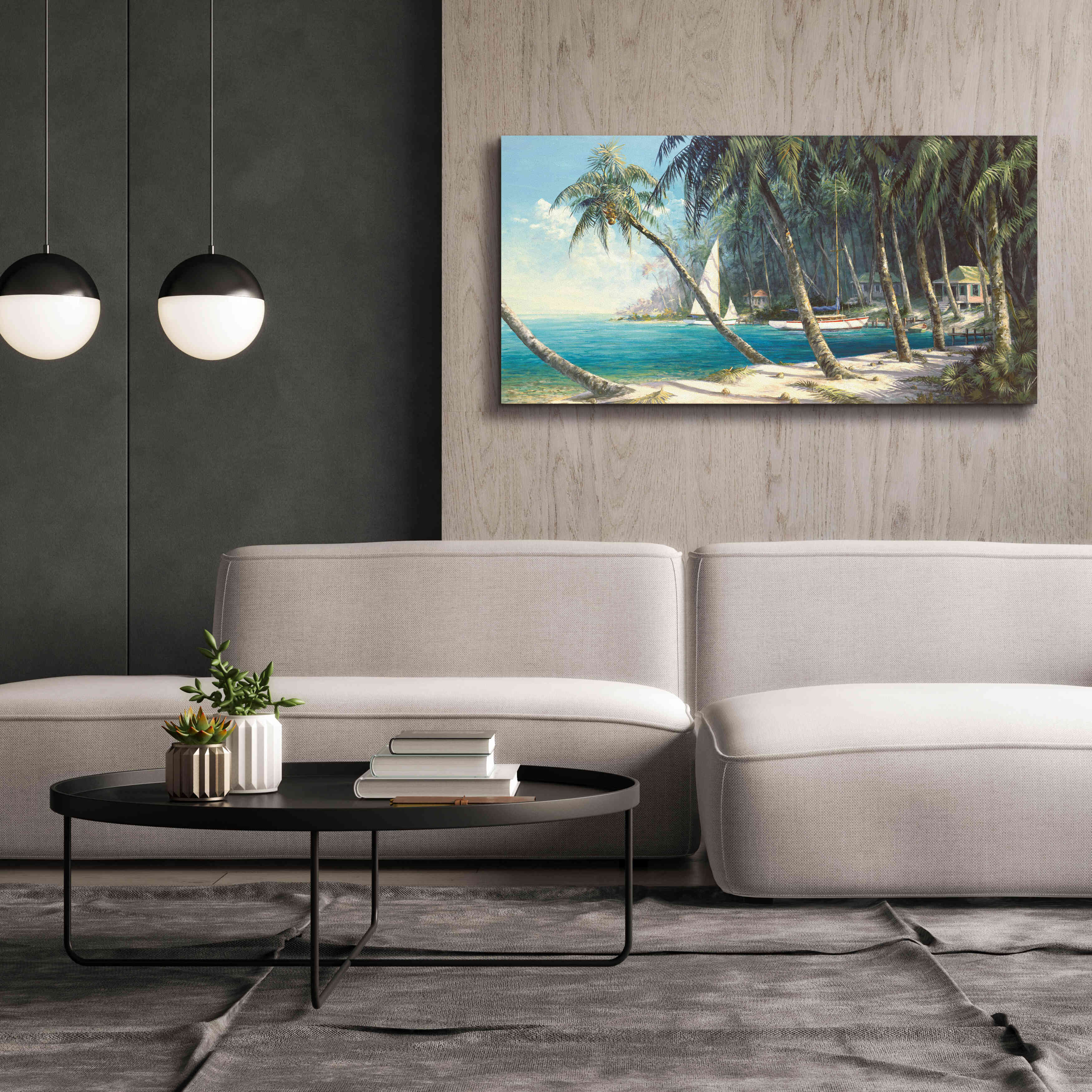 'Bali Cove' by Art Fronckowiak, Giclee Canvas Wall Art,60x30