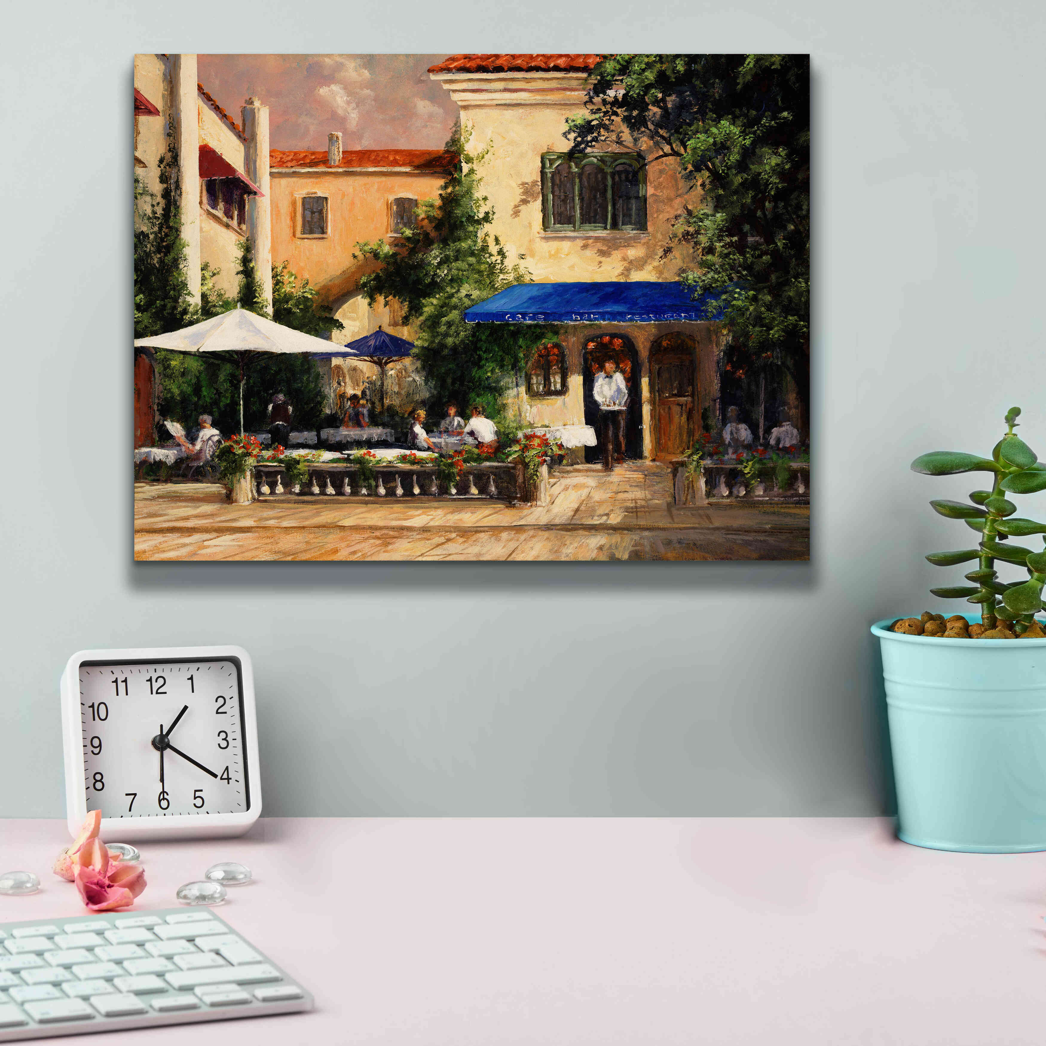 'Café Bar' by Art Fronckowiak, Giclee Canvas Wall Art,16x12